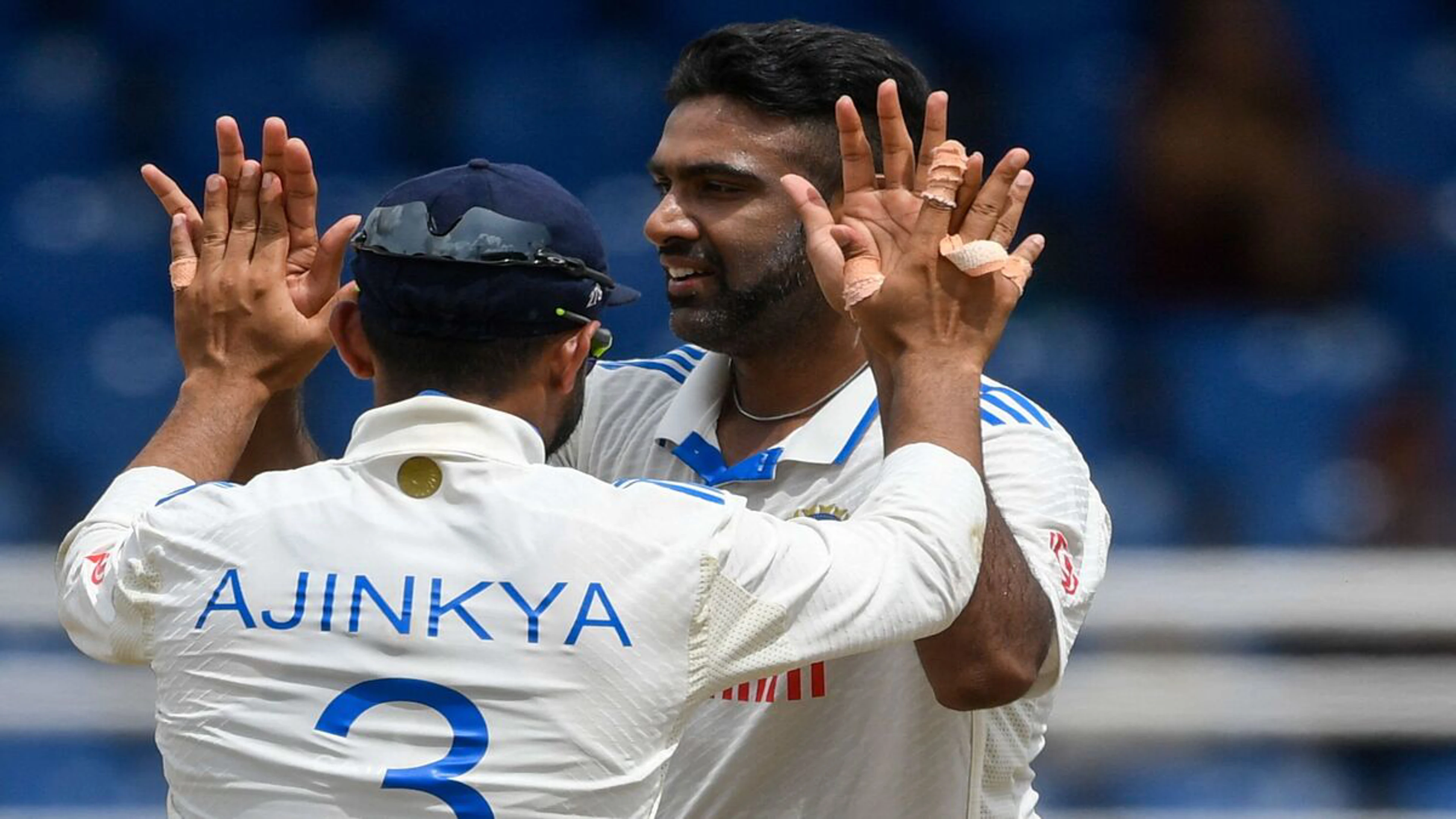 Ashwin double strike boosts India's test sweep bid