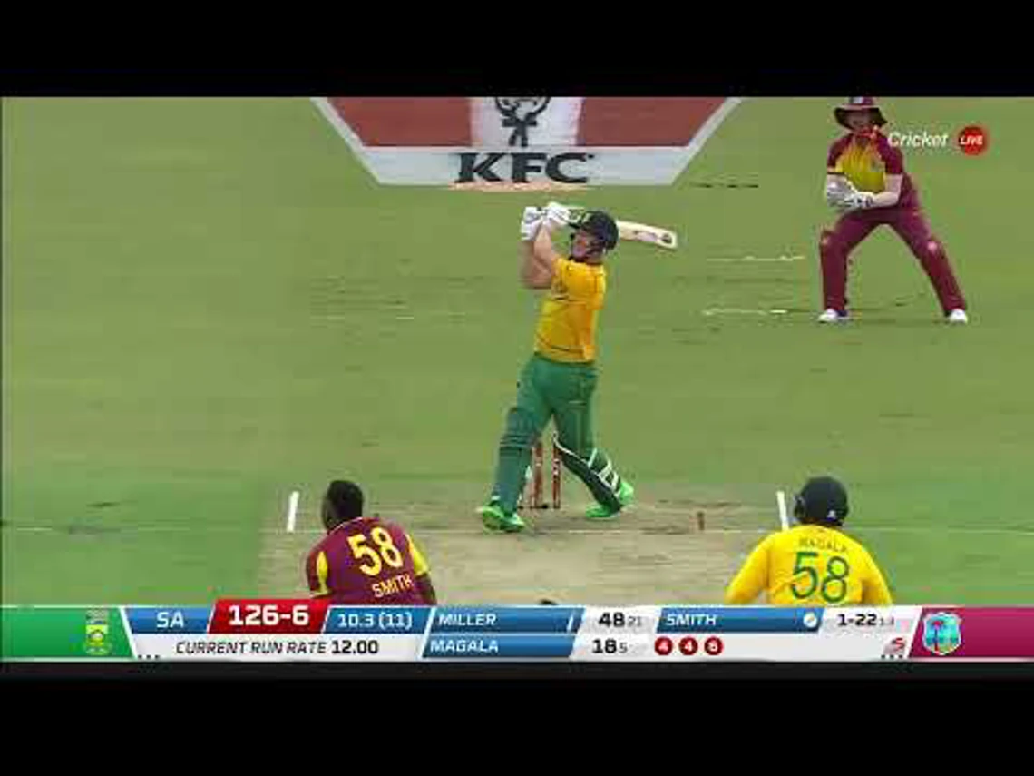 Miller - WICKET | South Africa v West Indies | 1st T20