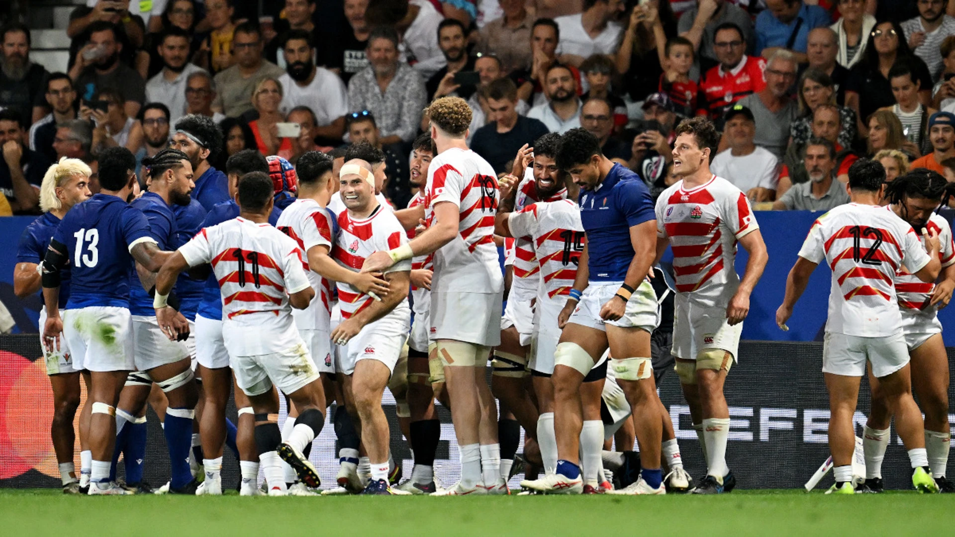 Japan beat Samoa to keep last eight hopes alive, England through to quarters