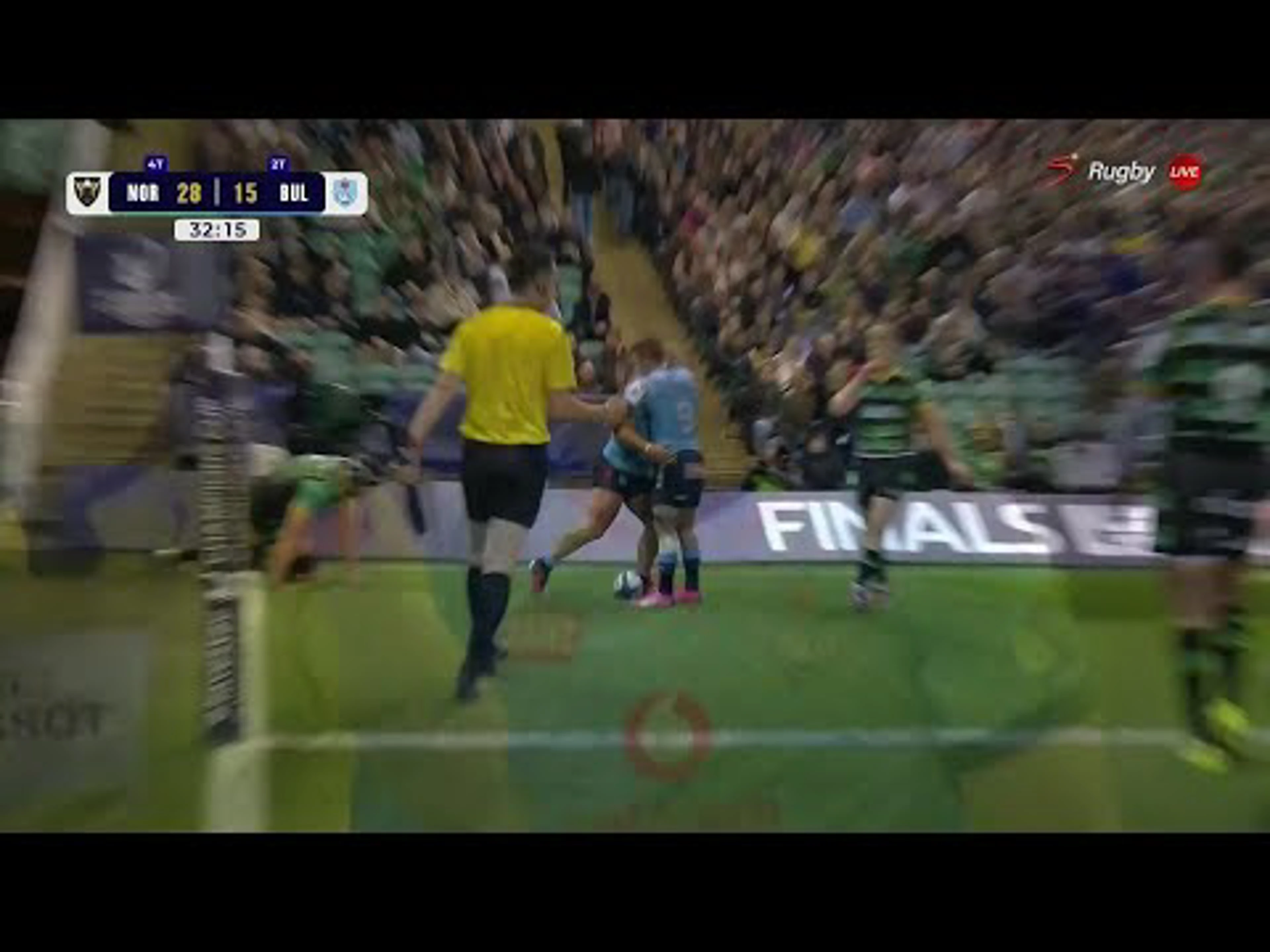 Akker van der Merwe With a Try vs. Northampton Saints