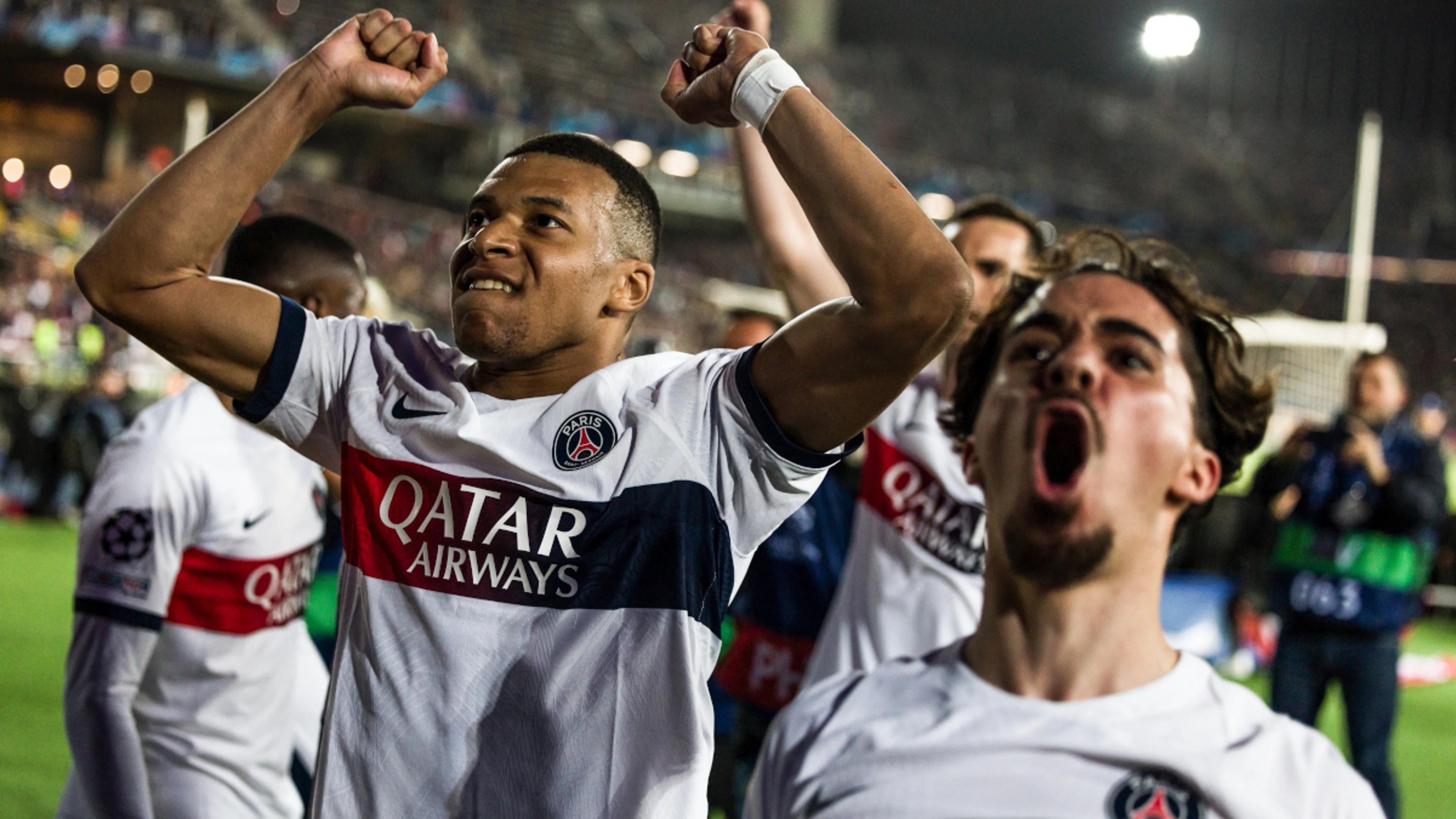 Mbappe scores twice as PSG beat 10-man Barca to reach semifinals