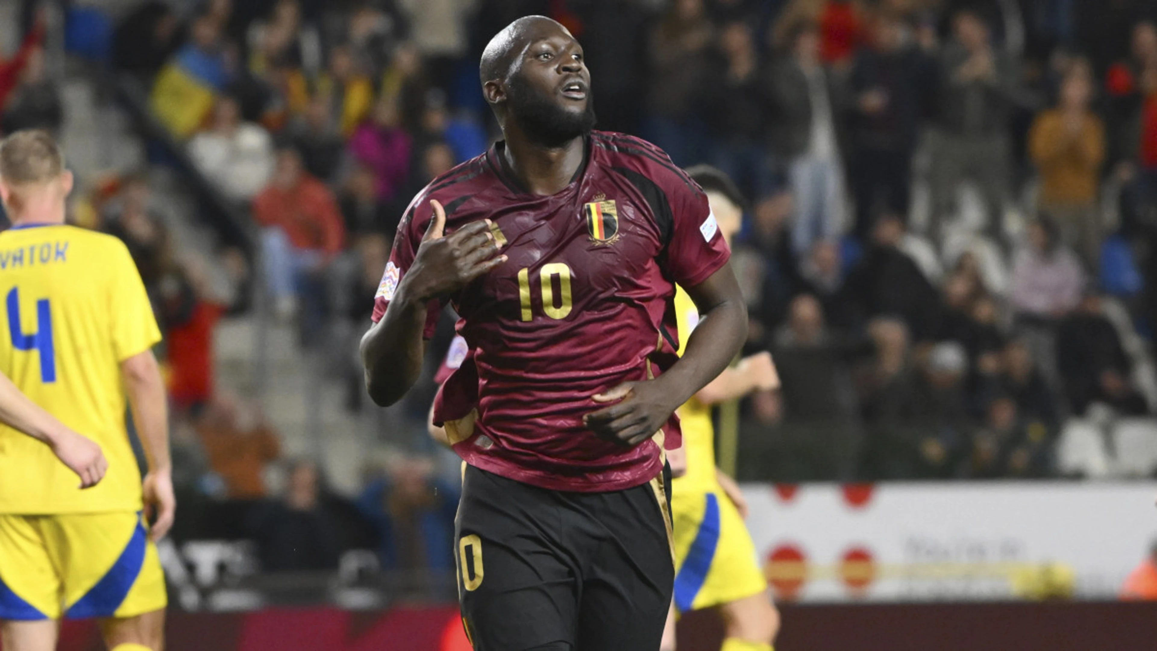 Lukaku's late double leads Belgium to win over Ukraine 