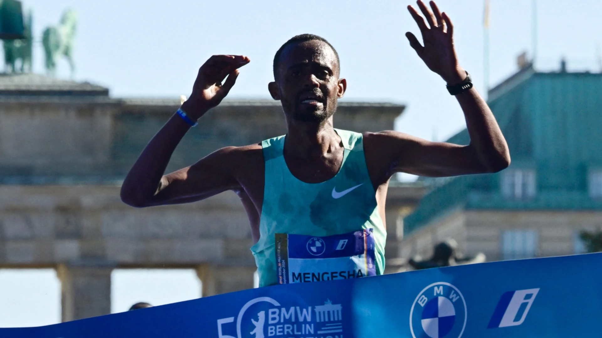 Ethiopia's Milkesa Mengesha wins men's Berlin Marathon