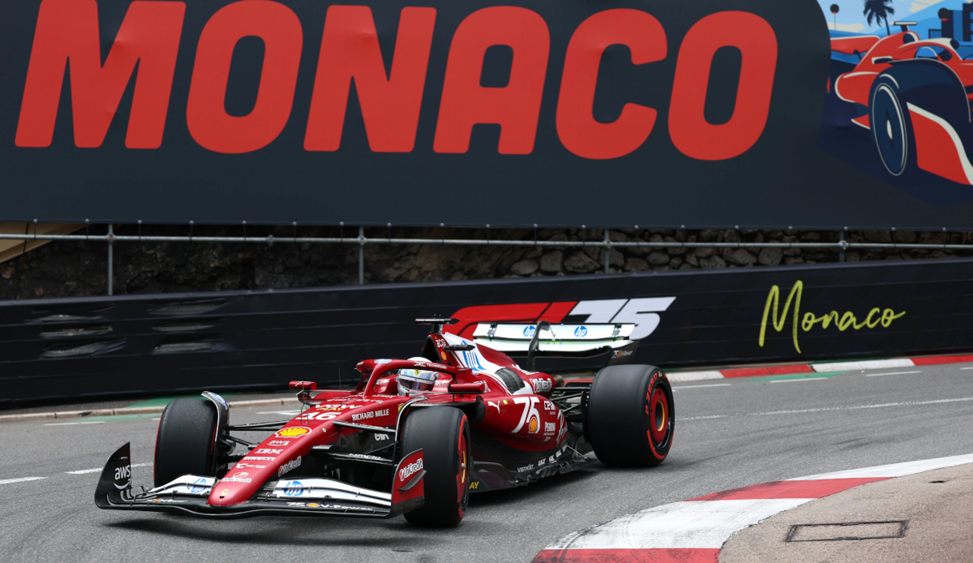Leclerc fastest for Ferrari in Monaco after collision with Stroll