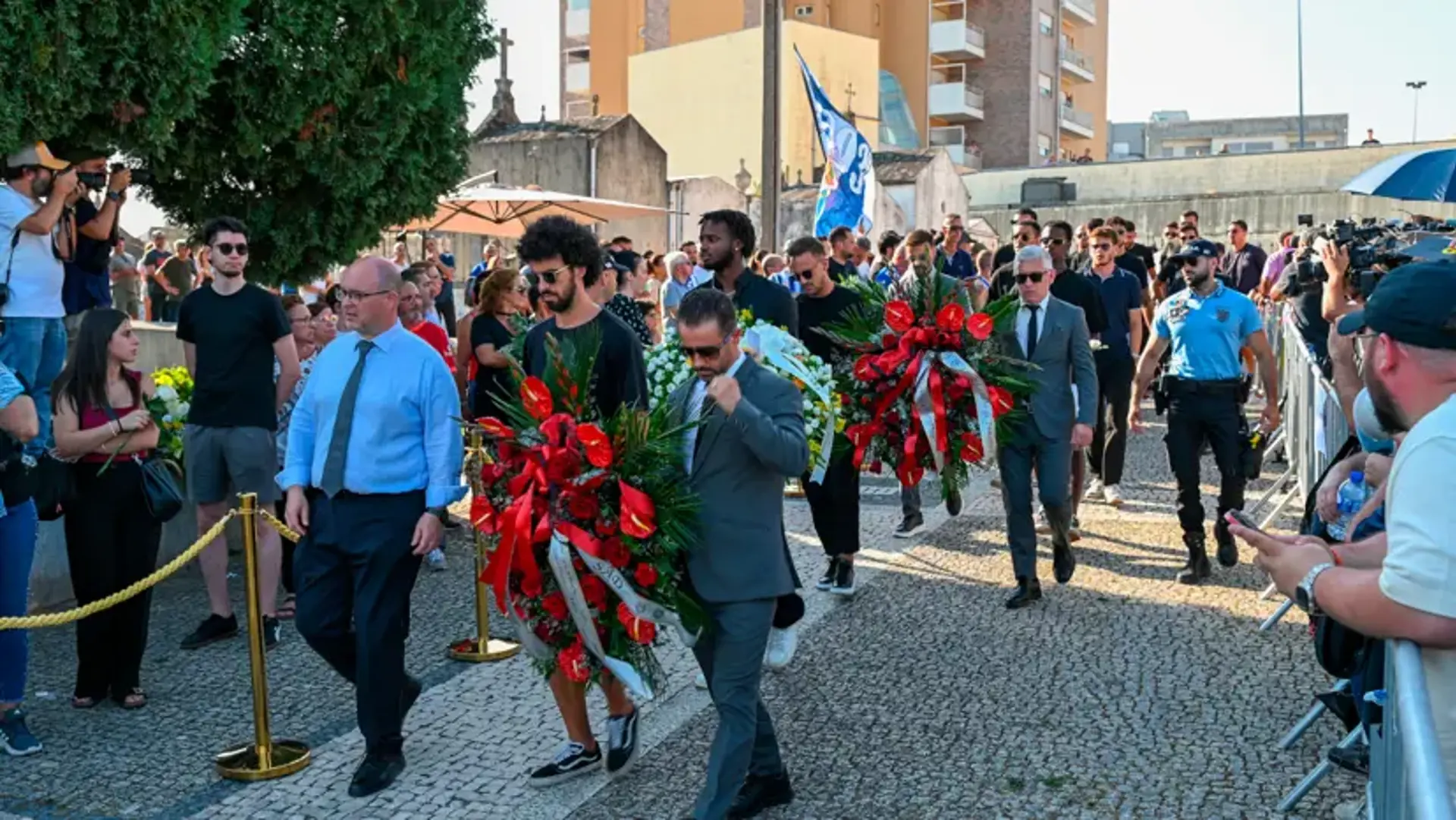 SAD GOODBYE: Family and football unite to bid Diogo Jota farewell