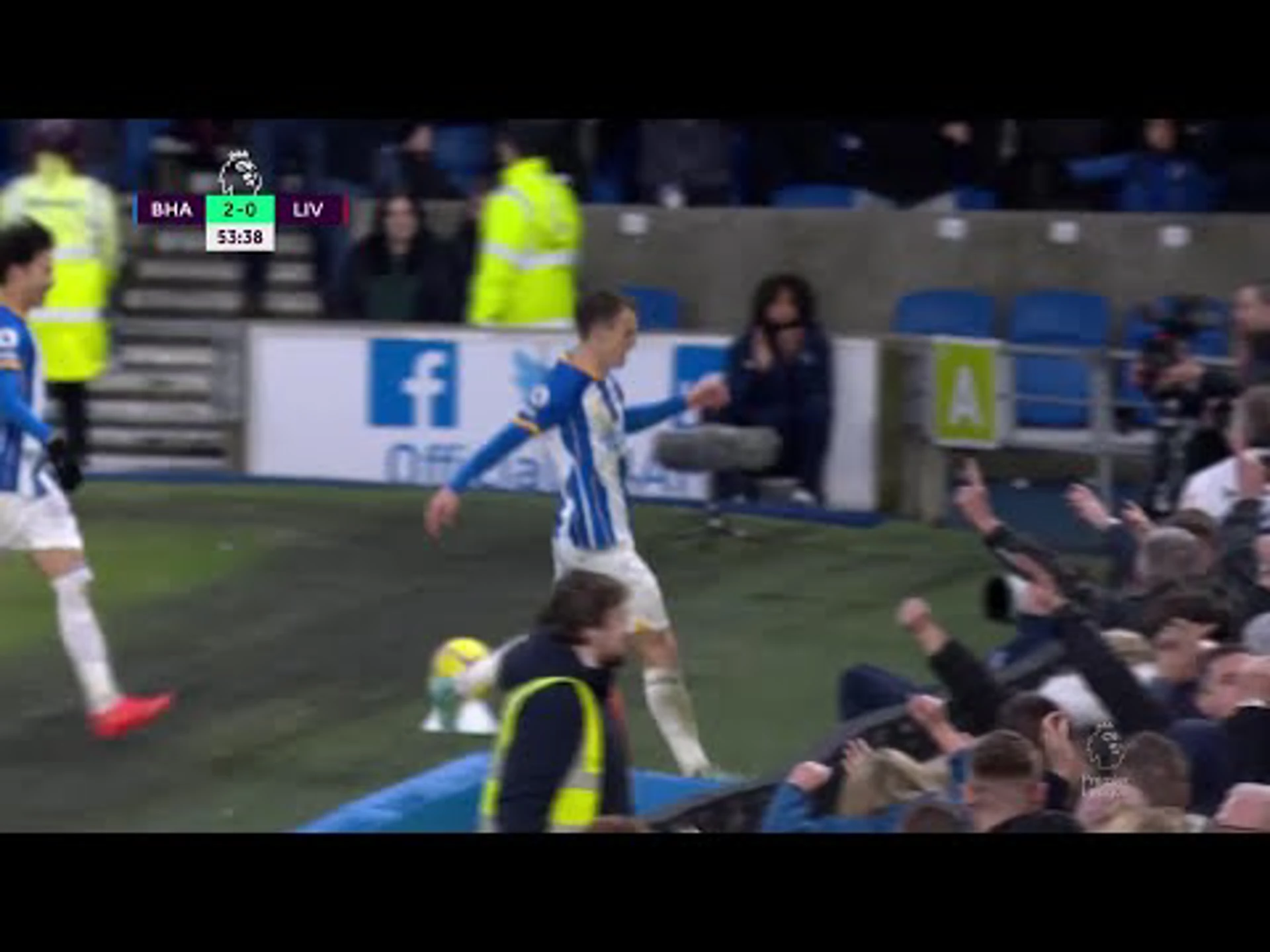 Solly March with a Goal vs. Liverpool