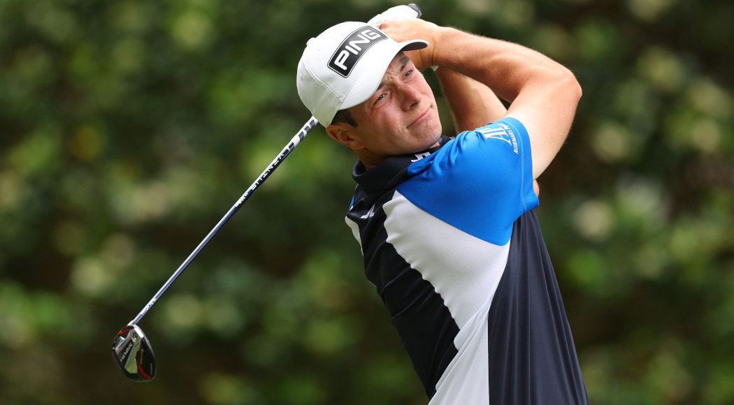 Hovland leads at RBC Heritage, weary Rahm struggling