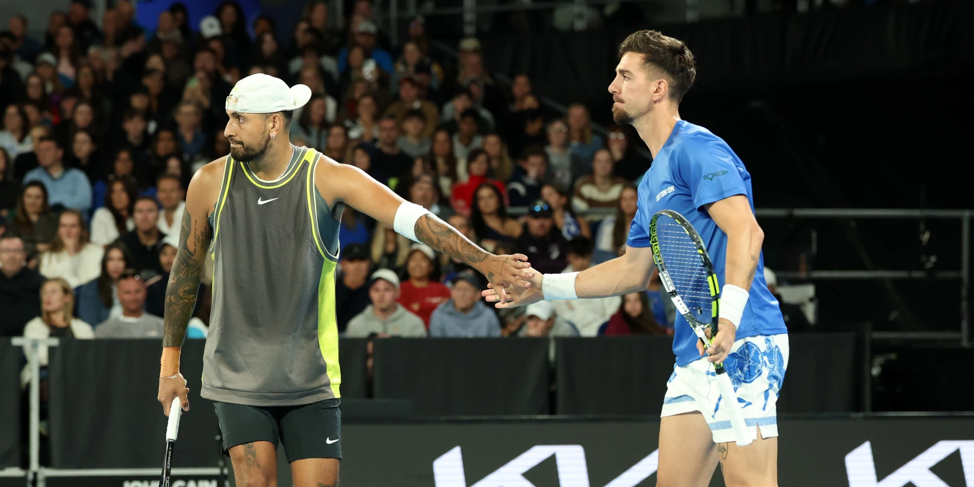 Kyrgios and Kokkinakis victorious in emotional 'Special Ks' comeback in Brisbane