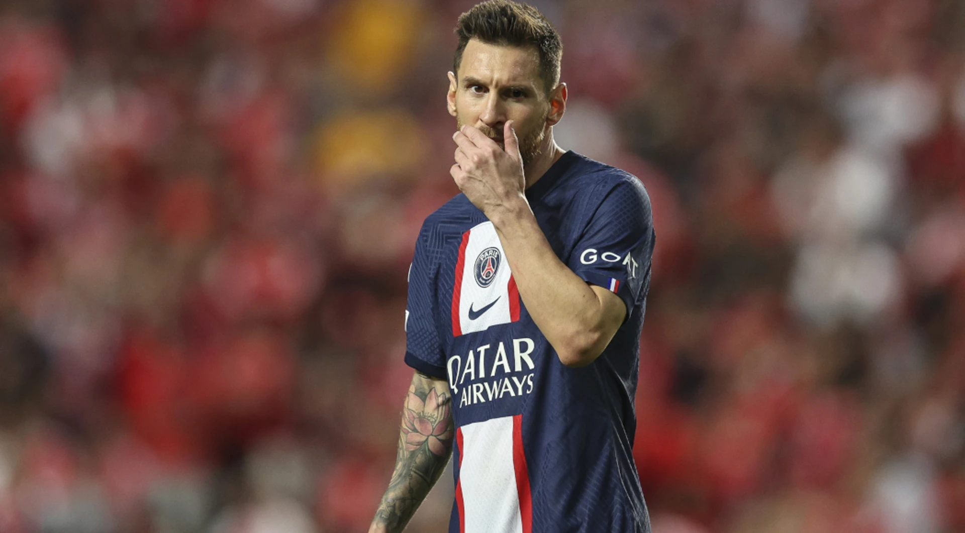PSG's Messi out of Benfica Champions League match
