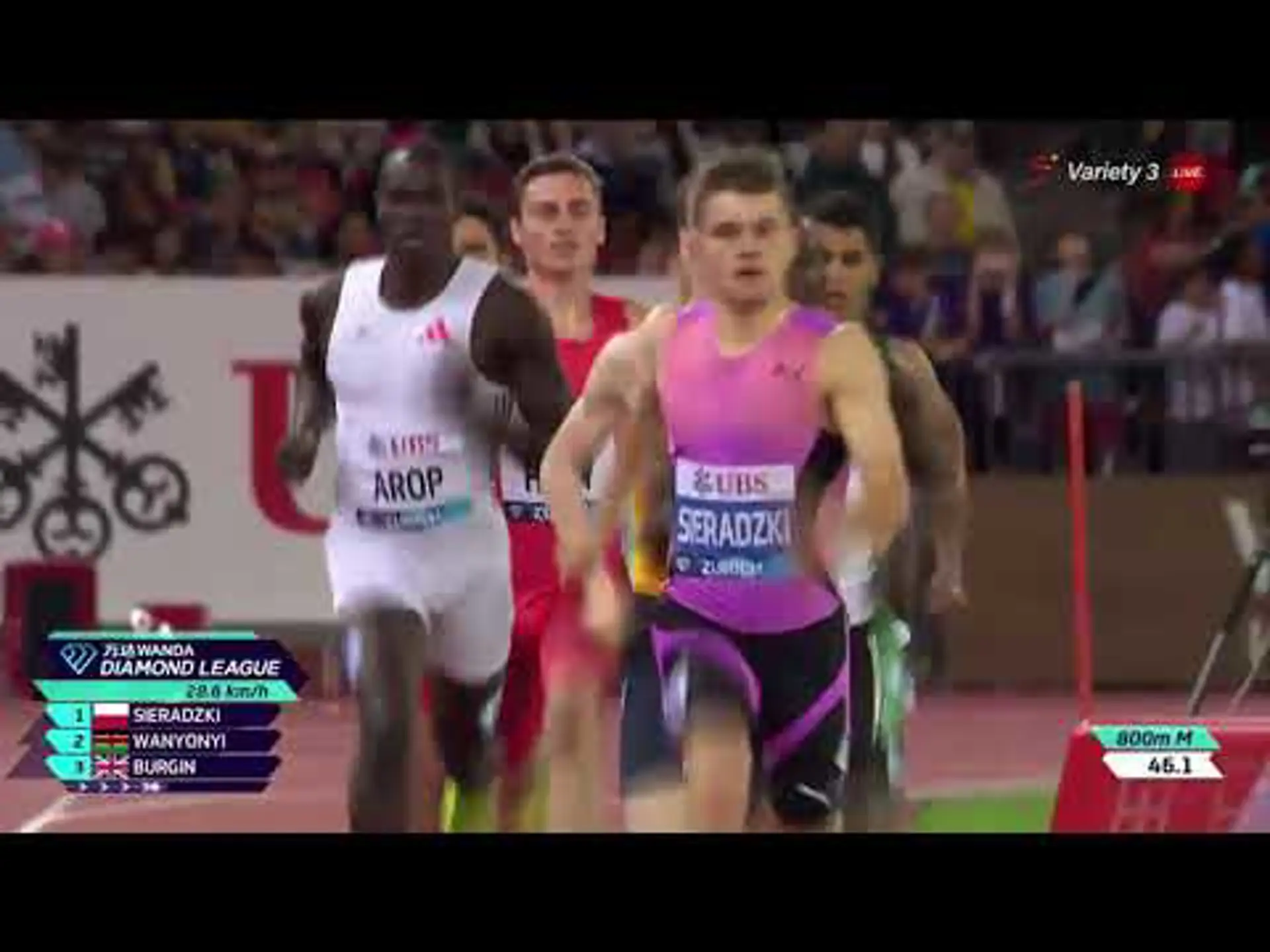 The Diamond League trophy goes to Emmanuel Wanyonyi