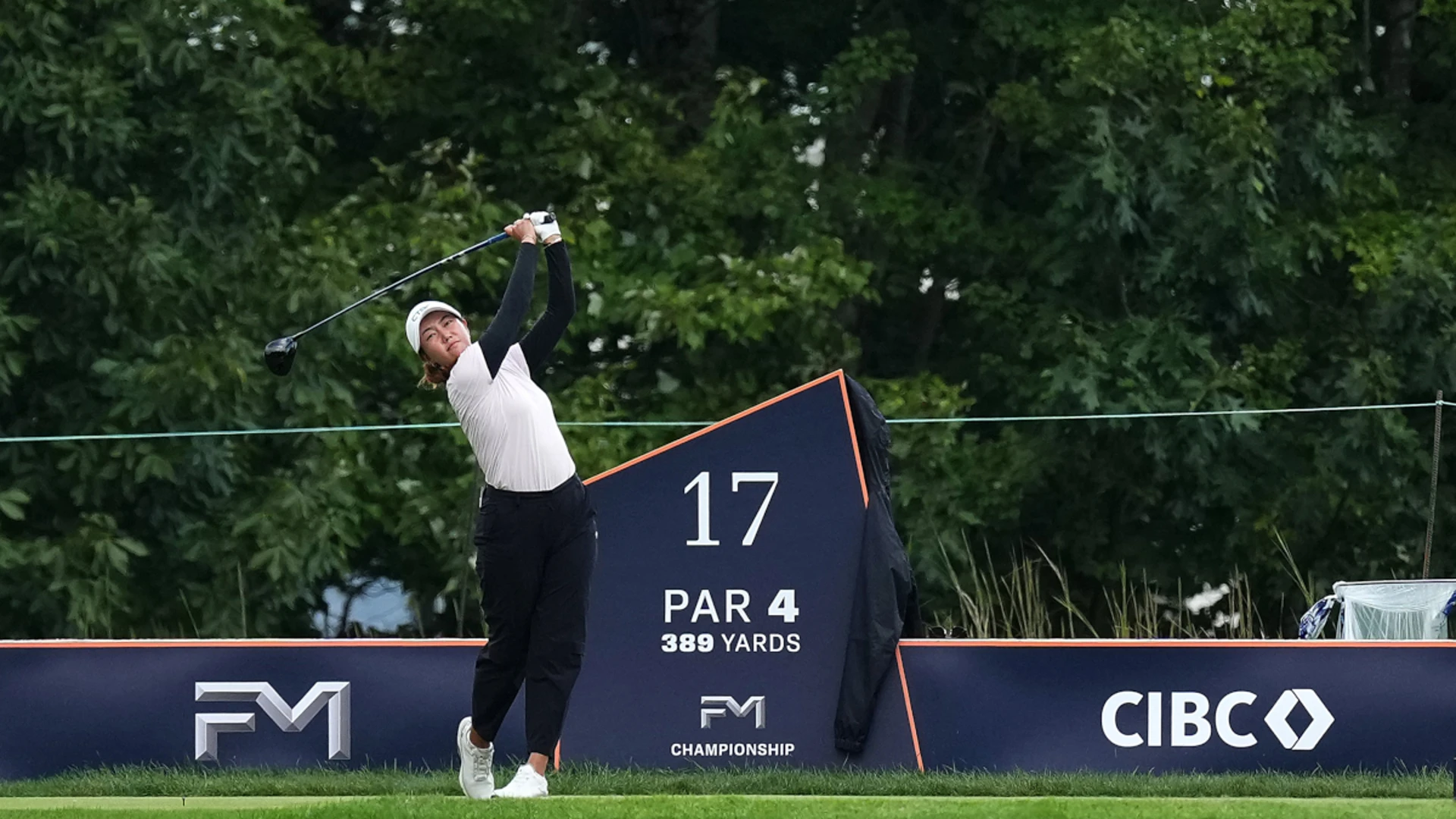 Chinese rookie Wang grabs LPGA lead at storm-hit TPC Boston