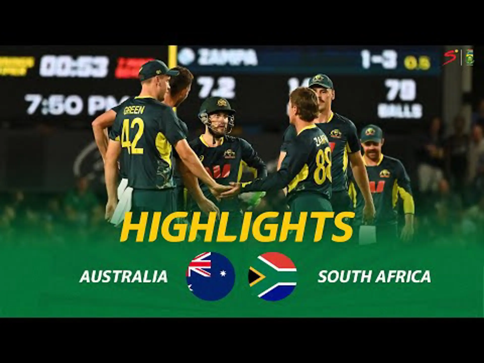 Australia v South Africa | Short Highlights | 3rd T20