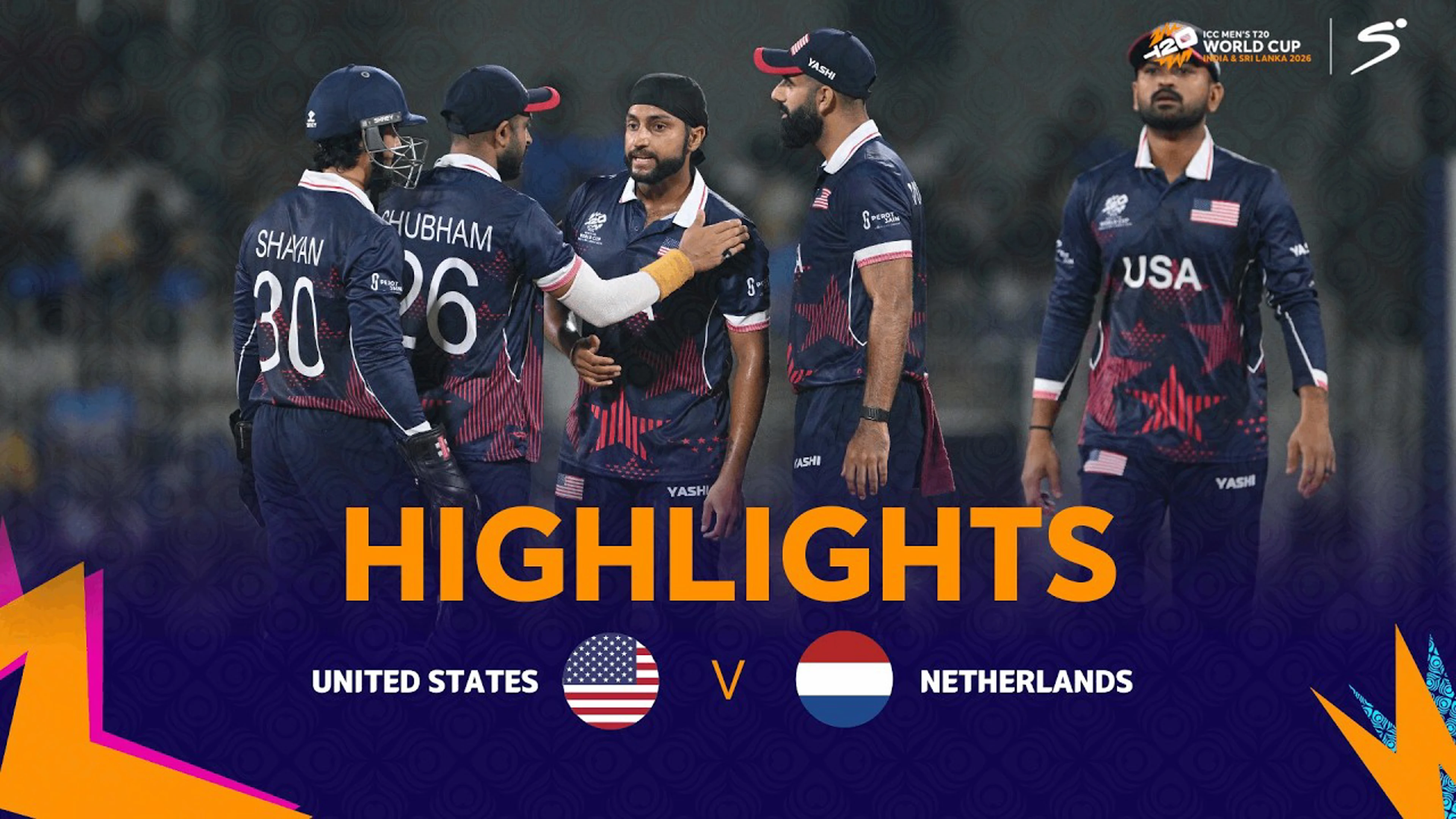 USA v Netherlands | Match Highlights | ICC T20 World Cup Group A