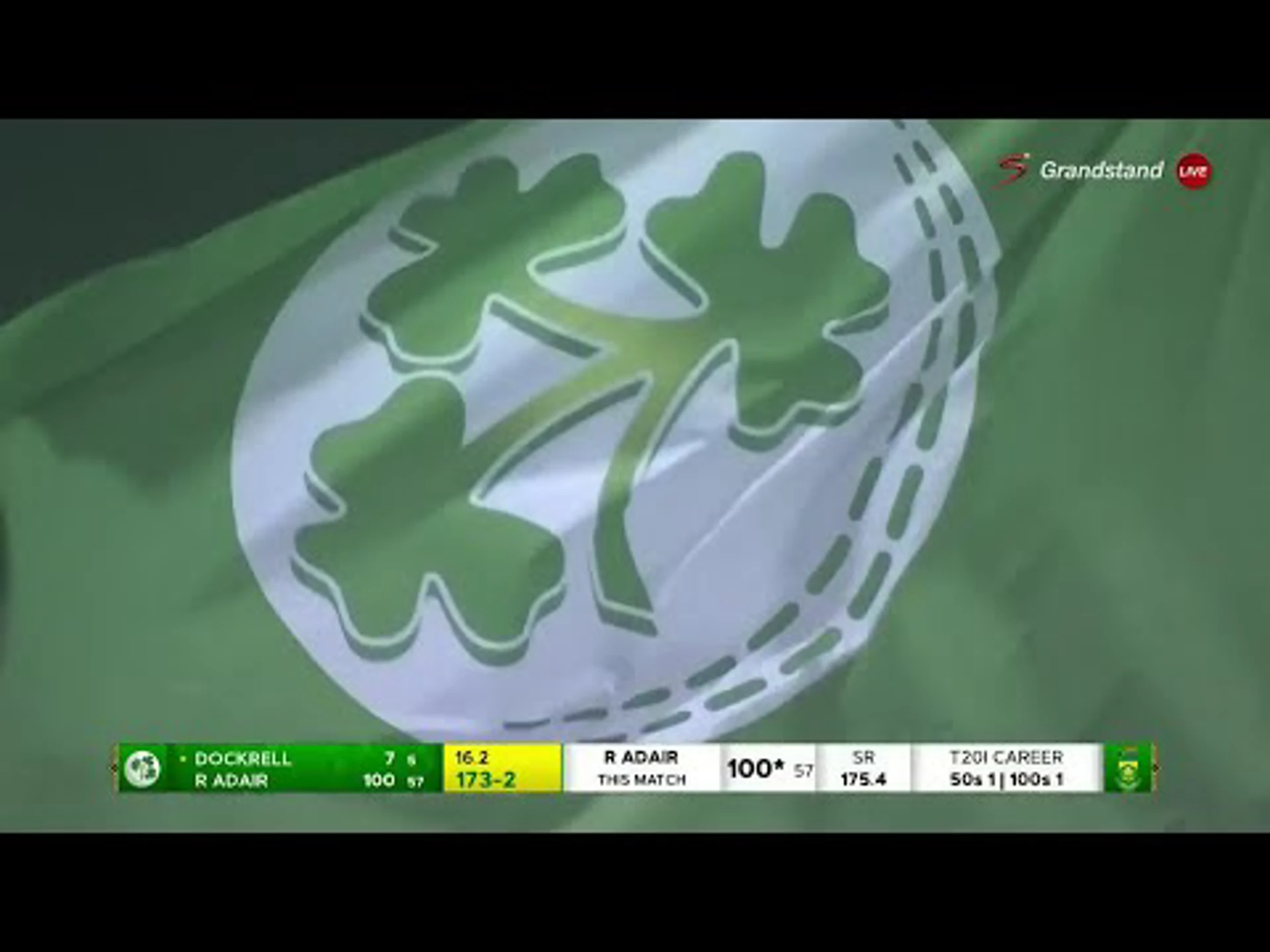 Ireland v South Africa | 2nd T20 | 1st innings | Ross Adair 100