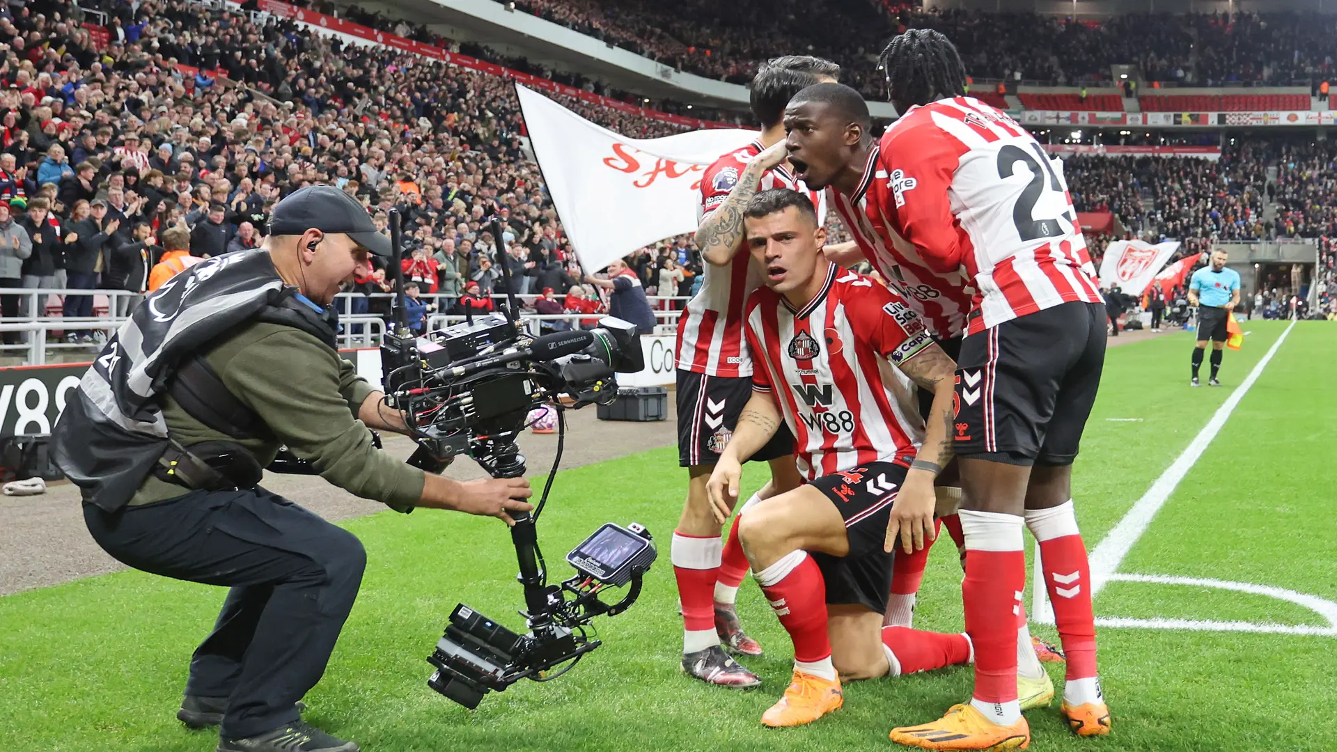 BLACK CATS MOVE FOURTH: Xhaka salvages draw against Everton