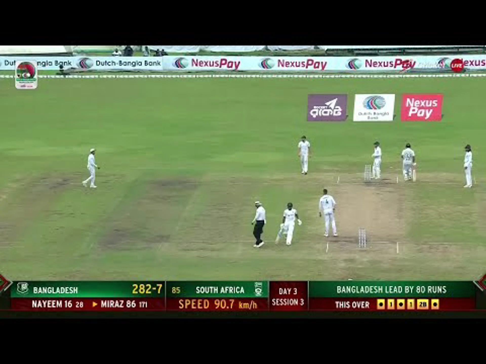 Bangladesh v South Africa | 1st Test | 3rd day