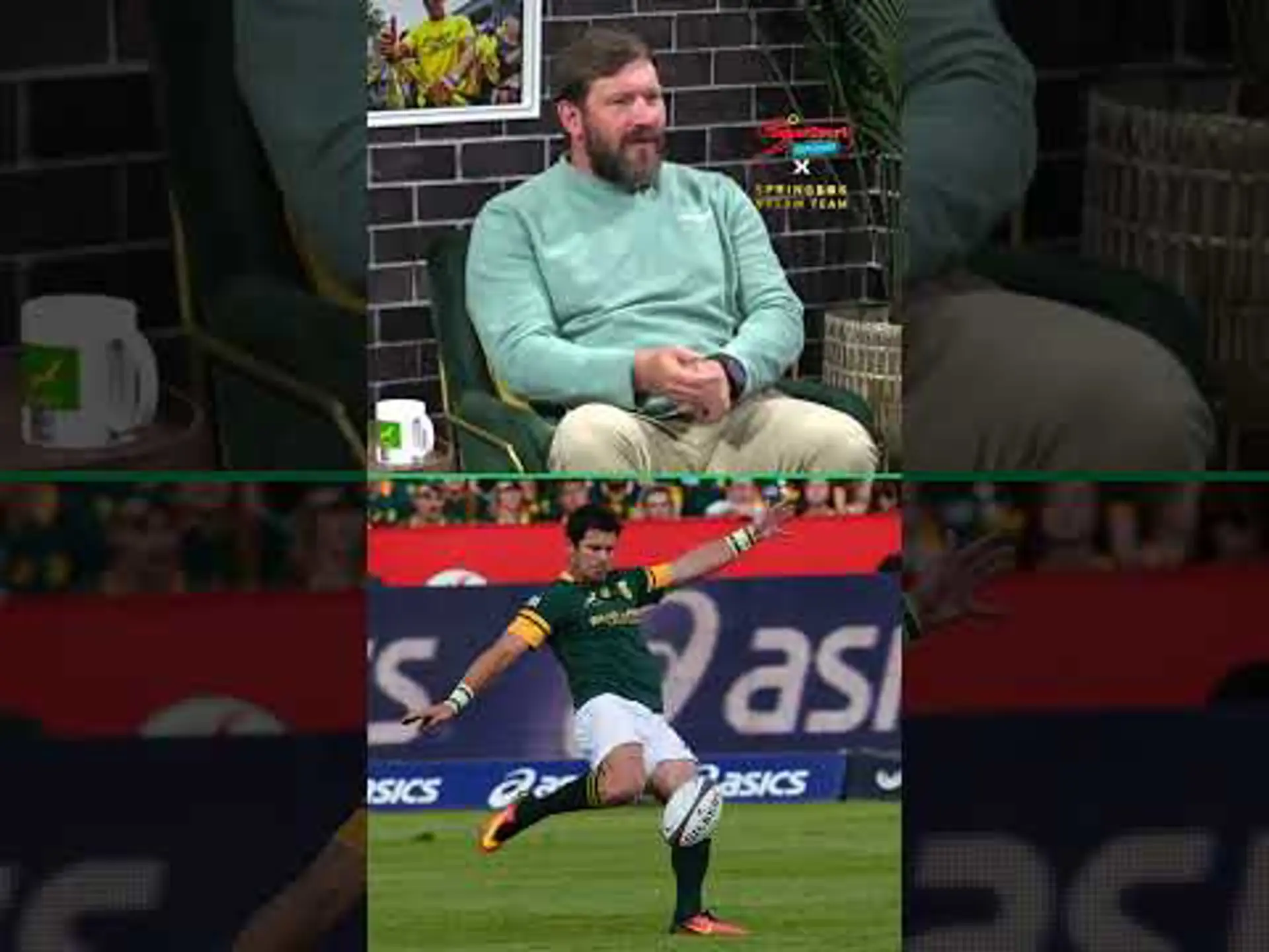 Frans Steyn doesn’t think he looked sexy kicking a rugby ball 😂🫣 #bokdreamteam