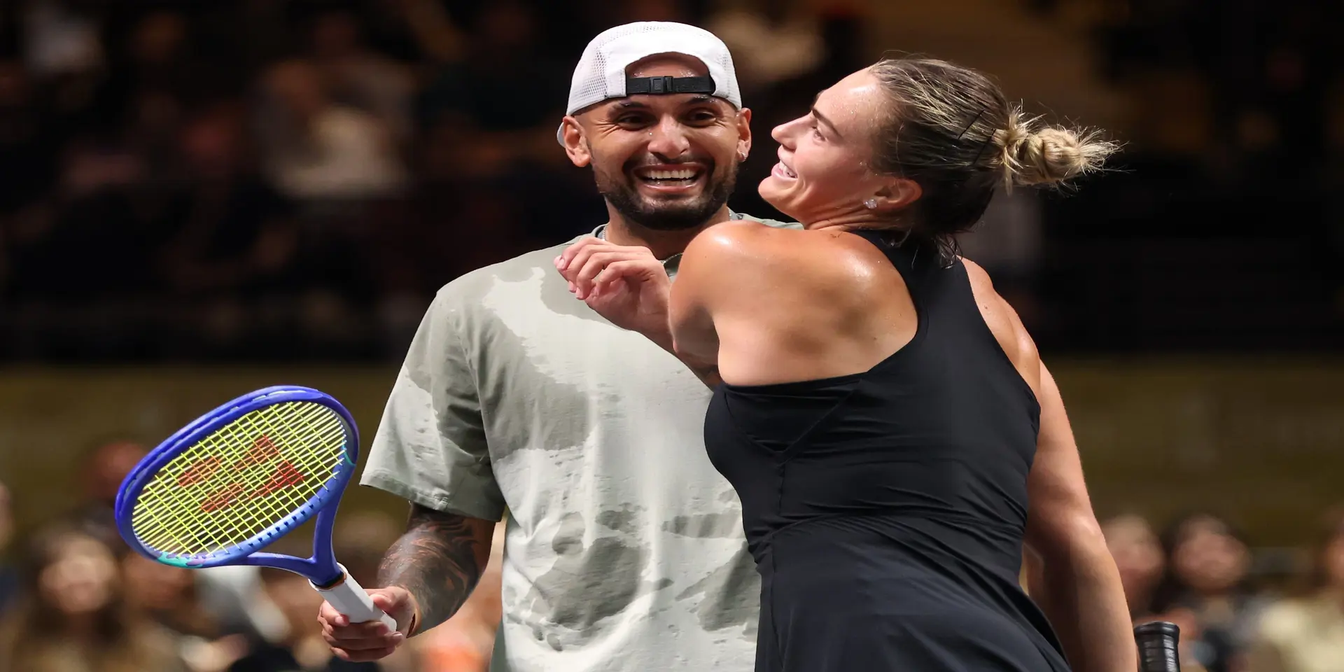 BATTLE OF THE SEXES II: Kyrgios beats Sabalenka in Dubai showdown