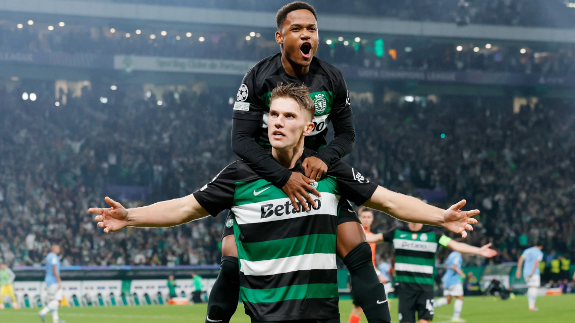 Sporting stun Man City in Champions League as Liverpool, Milan claim fine wins