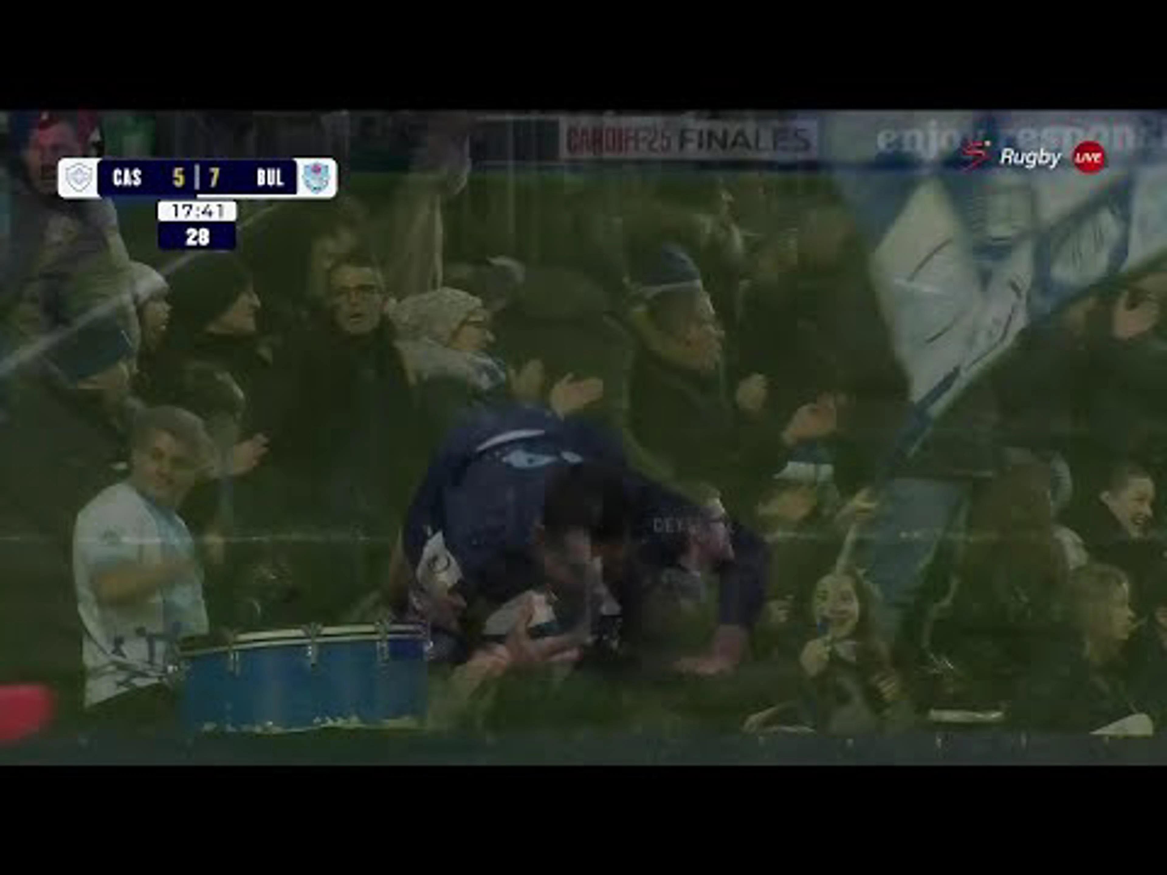 Geoffrey Palis With a Try vs. Bulls