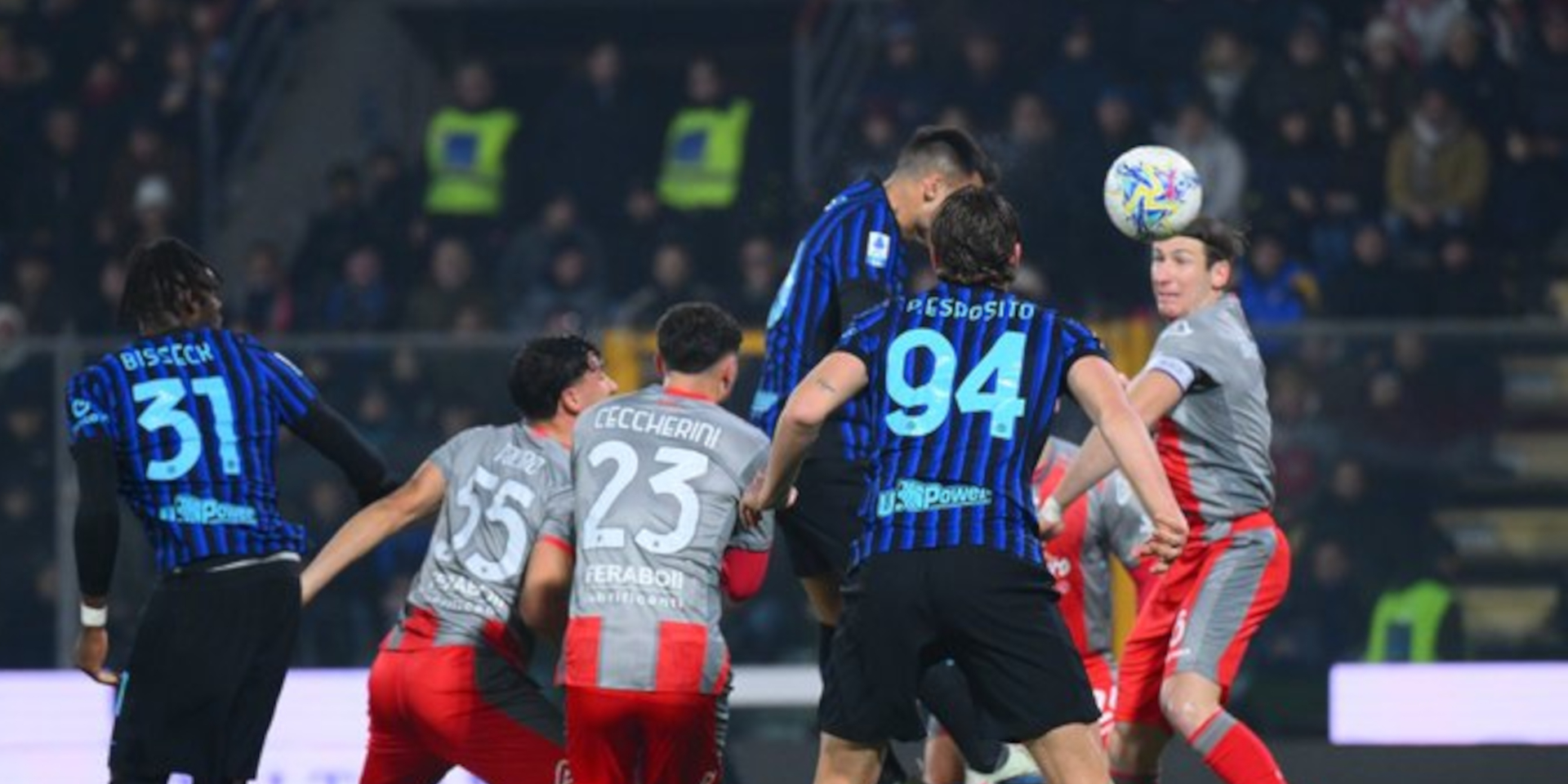 Inter eight clear after win at Cremonese marred by flare flinging