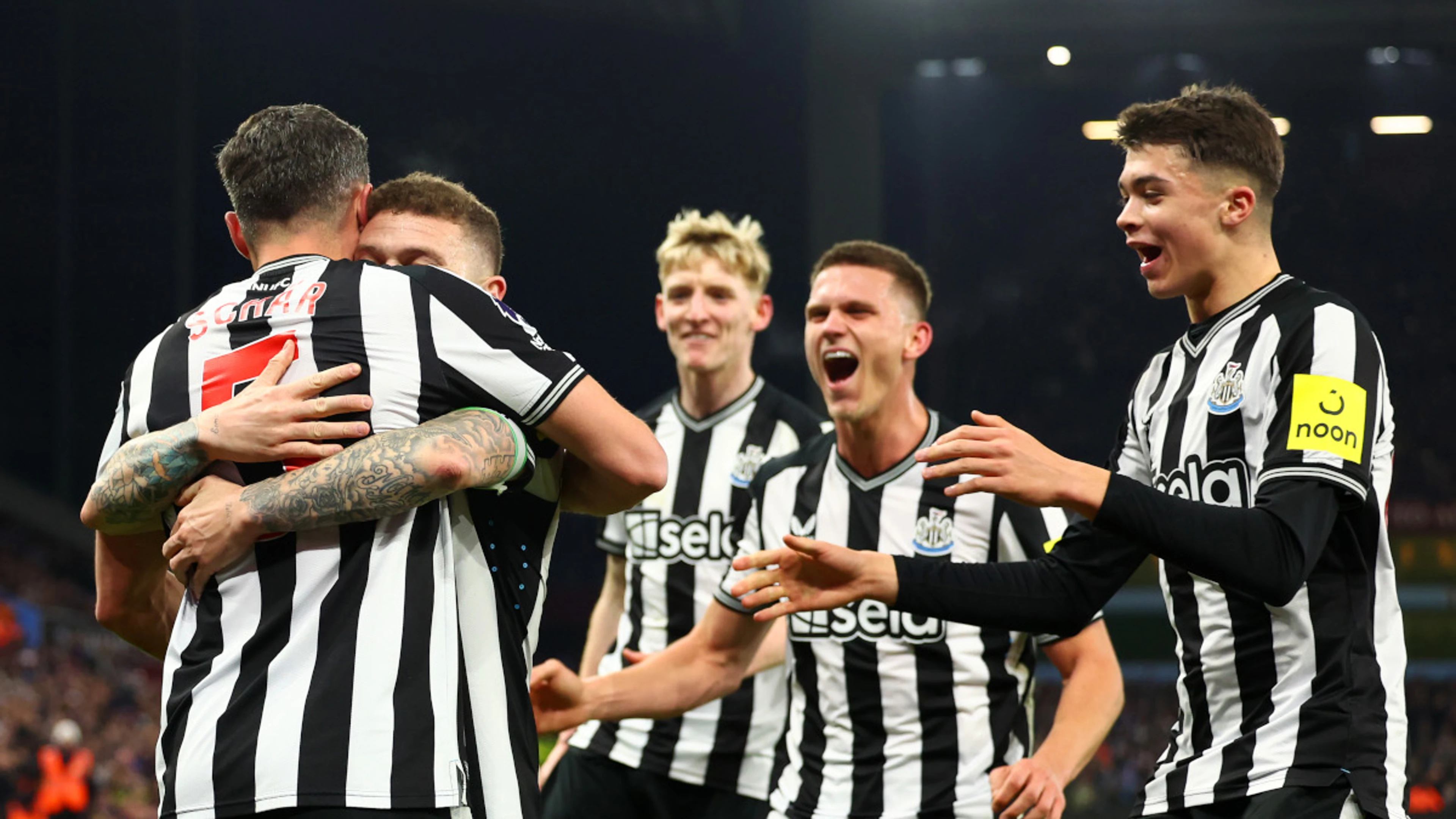 Newcastle back on track as Schar double sinks Villa