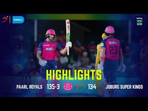 Paarl Royals V Joburg Super Kings | Short Highlights | Betway SA20 ...