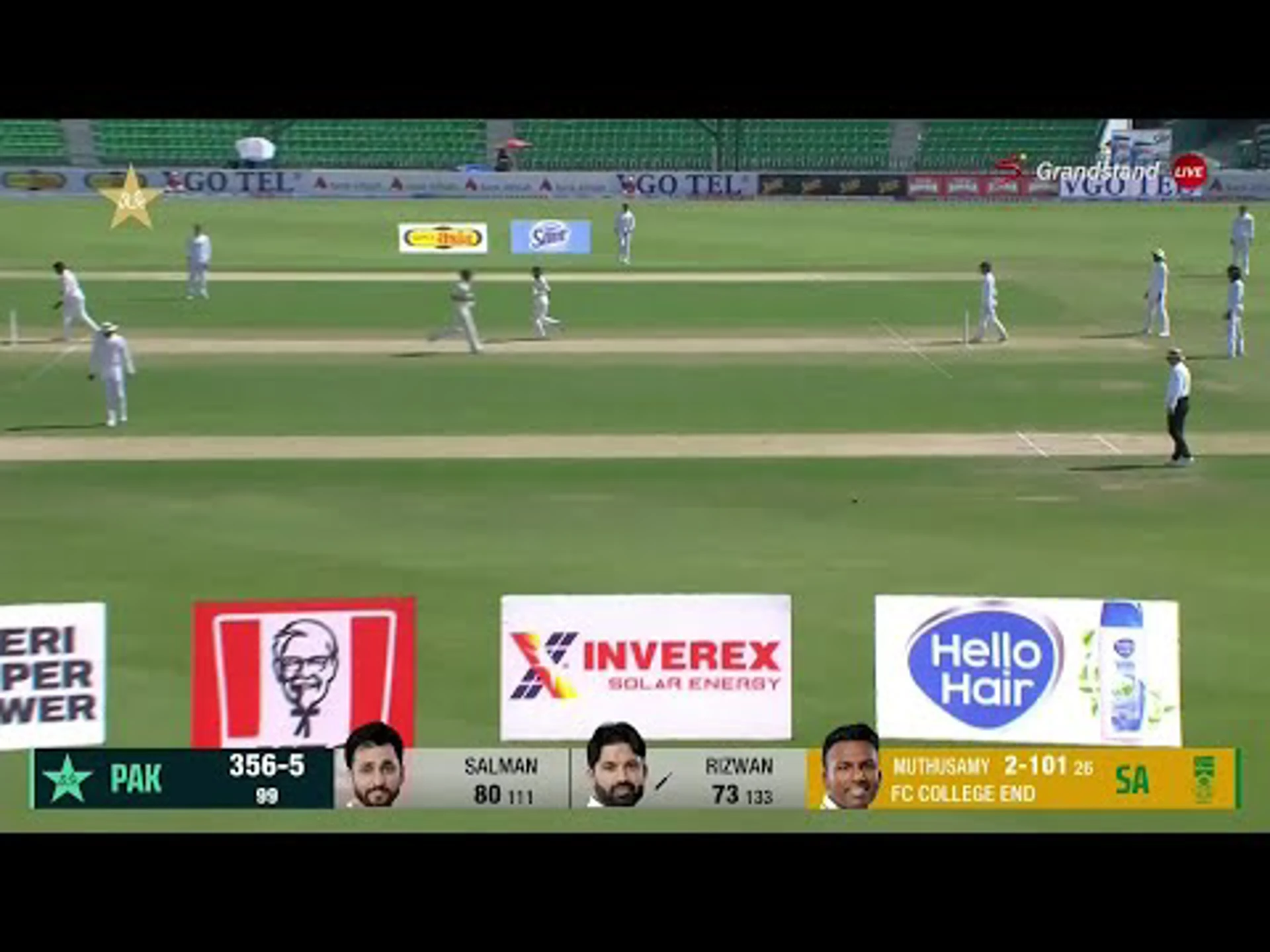 Pakistan v South Africa | 1st Test | 1st innings | Mohammad Rizwan 62