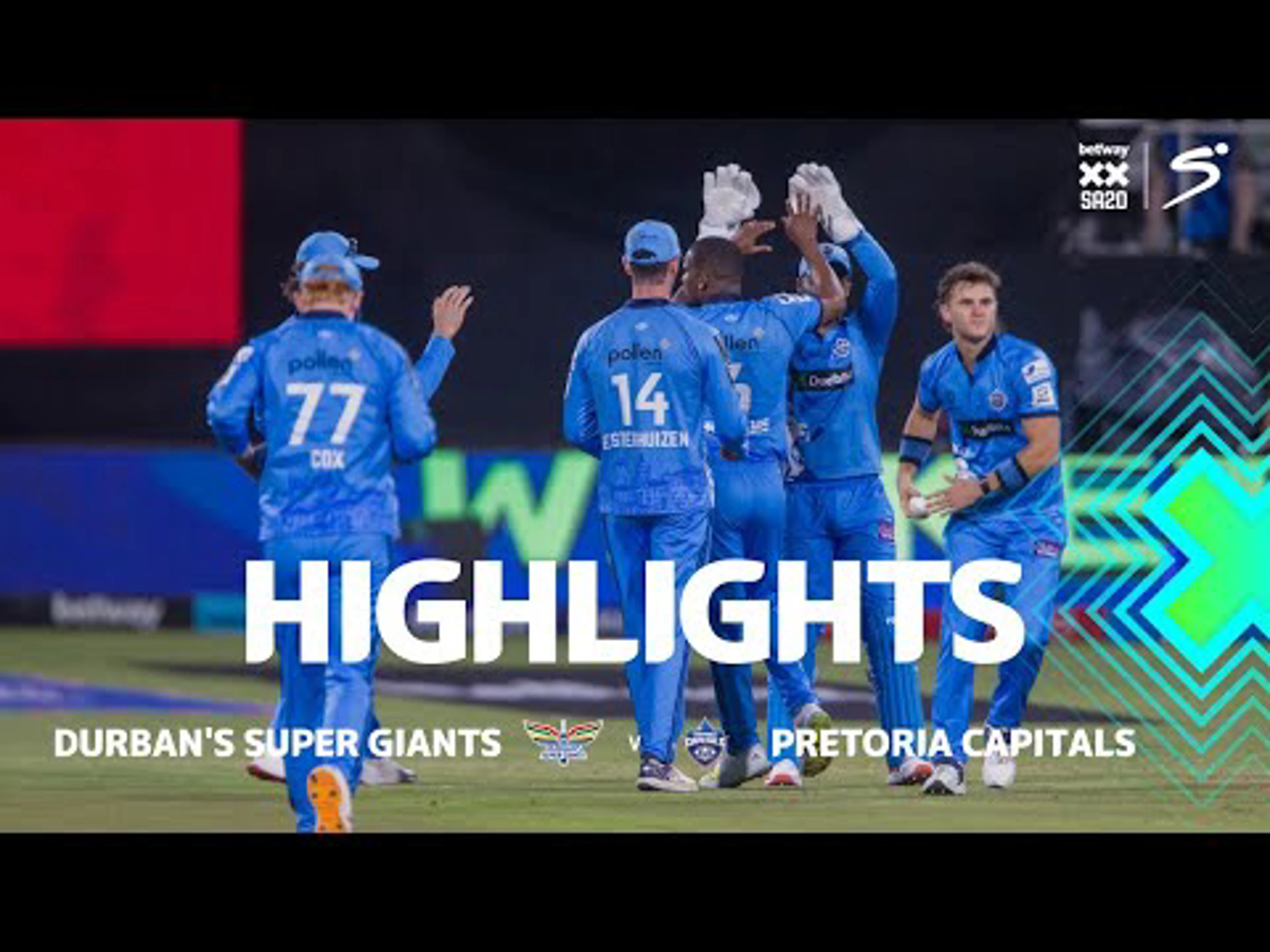 Durban’s Super Giants v Pretoria Capitals | Short Highlights | Betway SA20