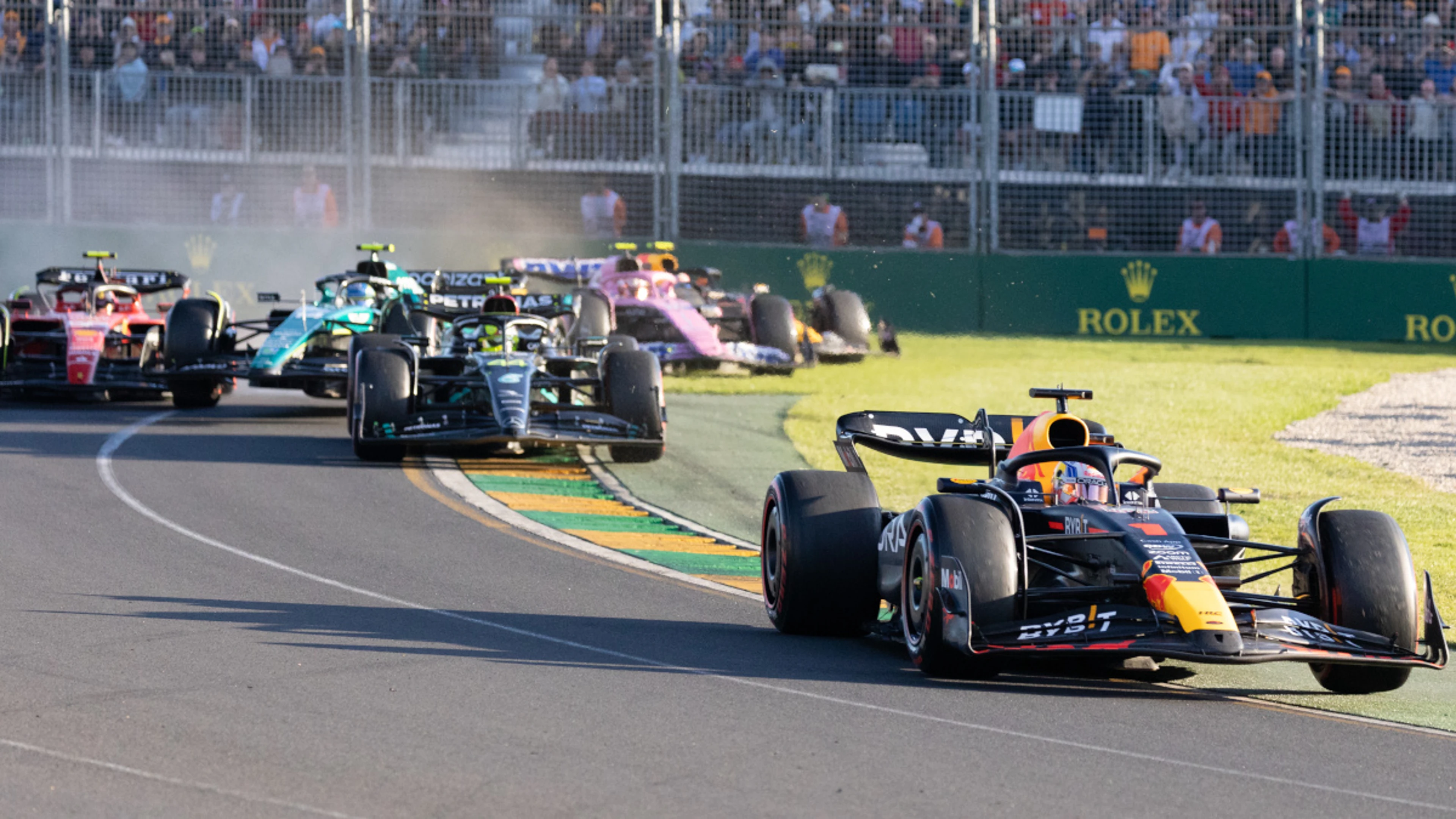 Chaos reigns as Verstappen wins Aus GP