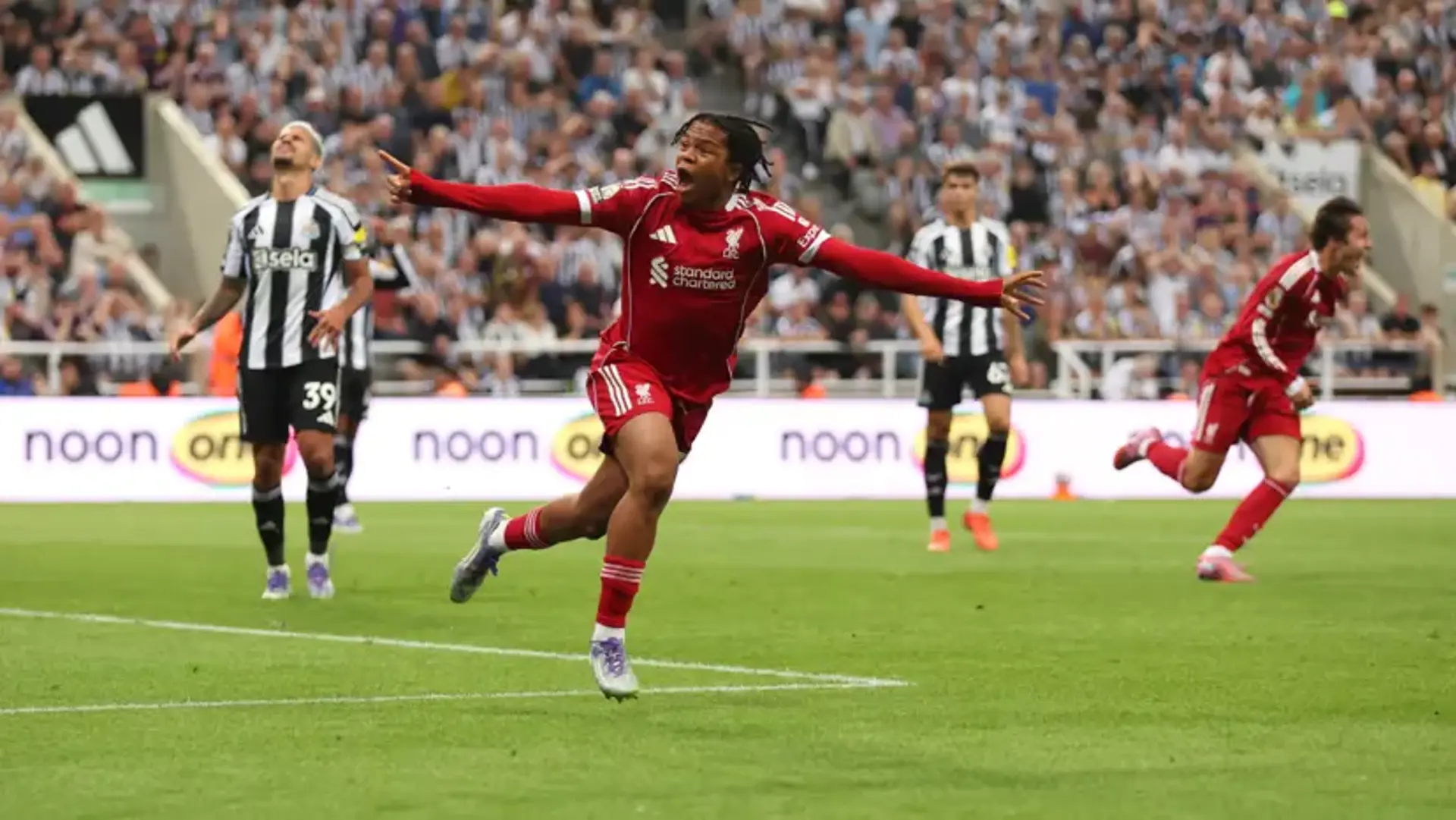 100TH MINUTE: Liverpool rely on 16-year-old Ngumoha to survive 10-man Newcastle fightback