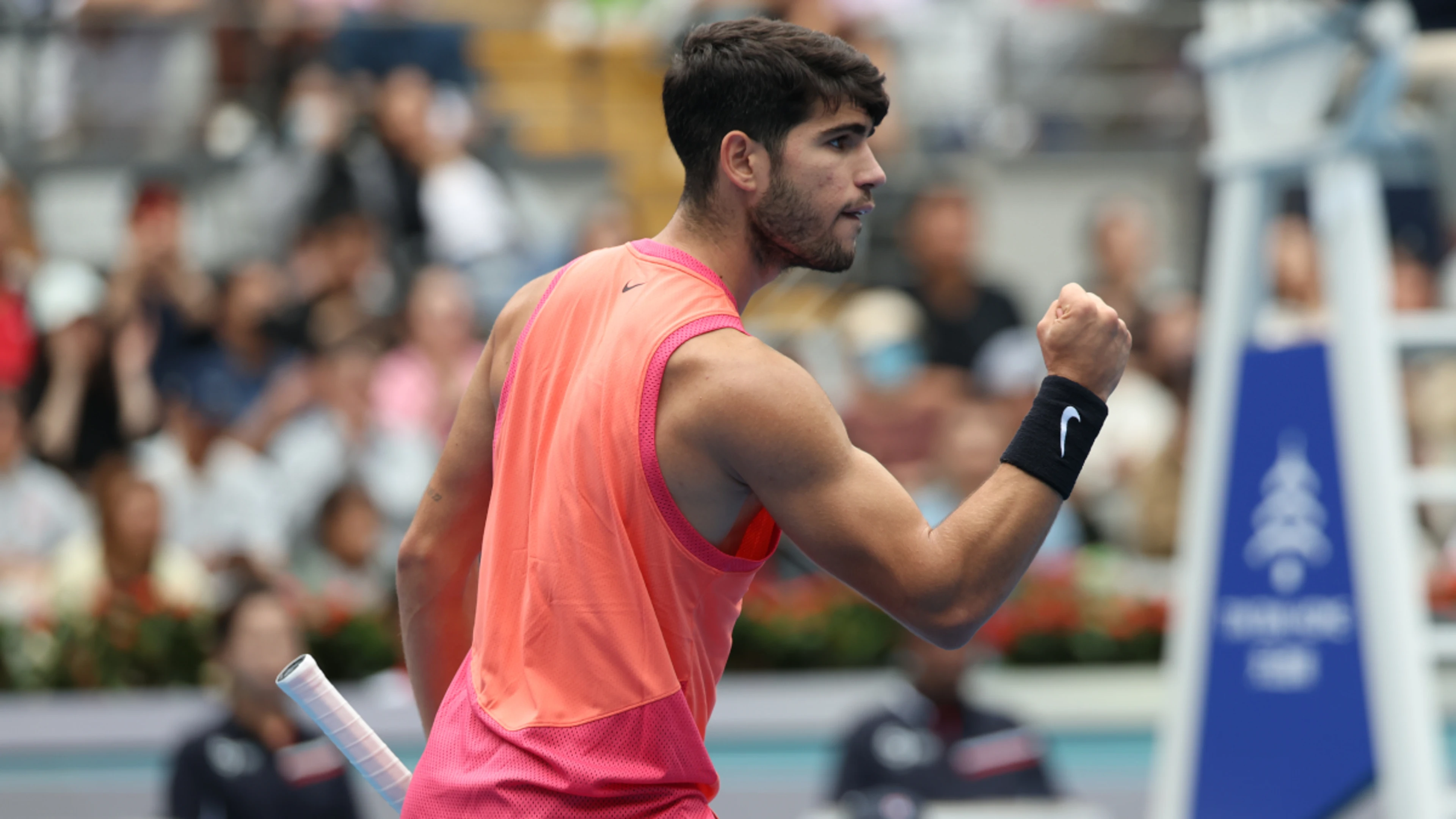 Alcaraz, Medvedev win Beijing openers as Zhang scores big upset