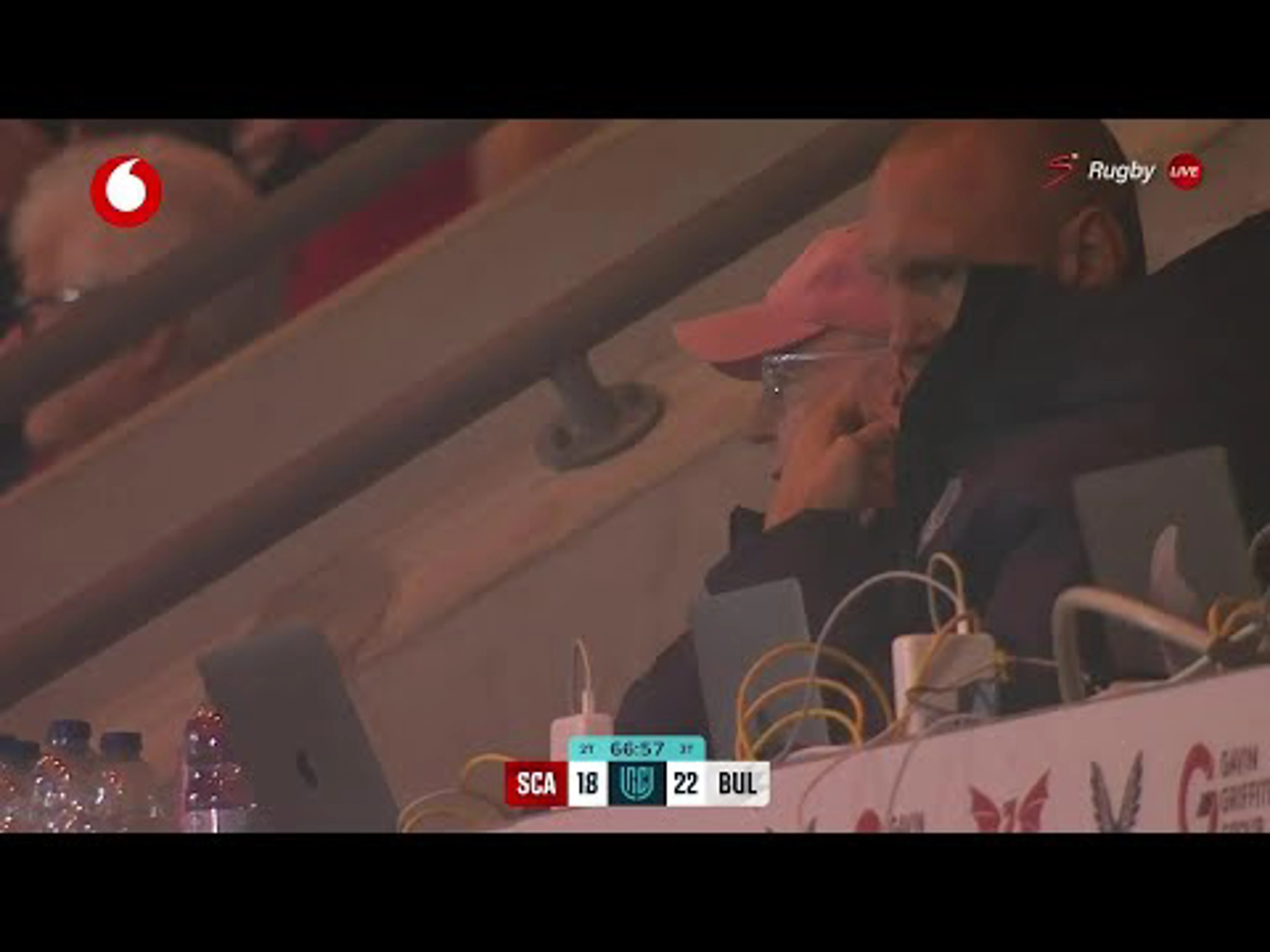 Johan Grobbelaar with a Red Card vs Scarlets