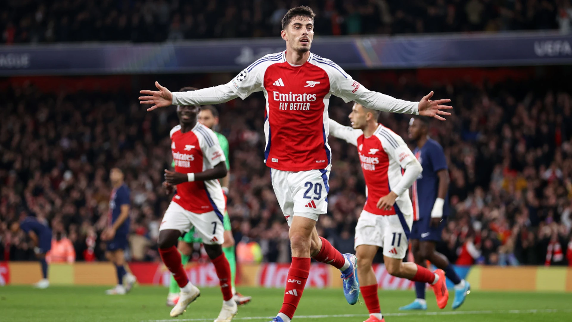 Havertz and Saka star as Arsenal sink PSG