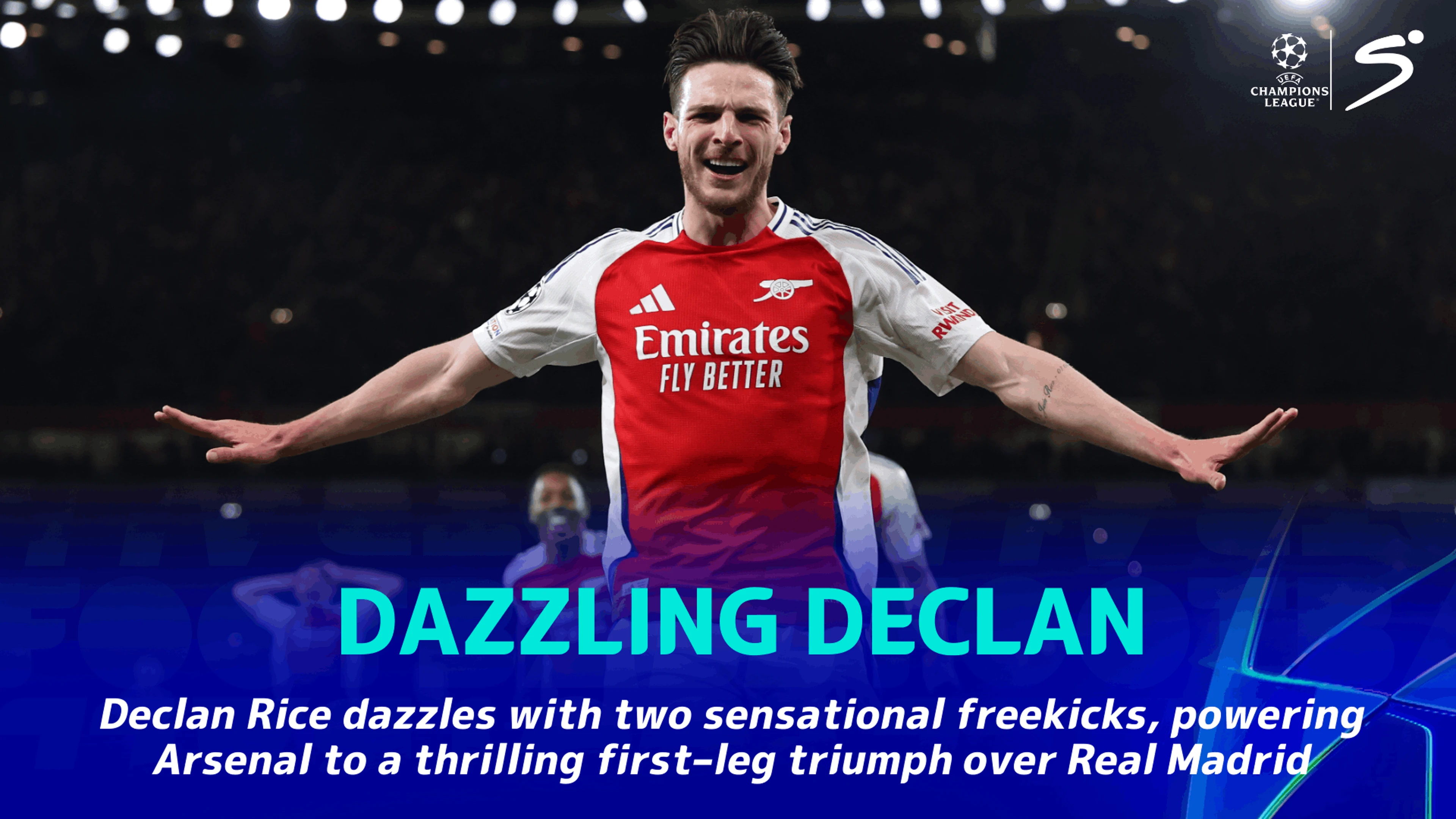 Bend it like Declan Rice  | Arsenal v Real Madrid | UEFA Champions League Quarter Finals