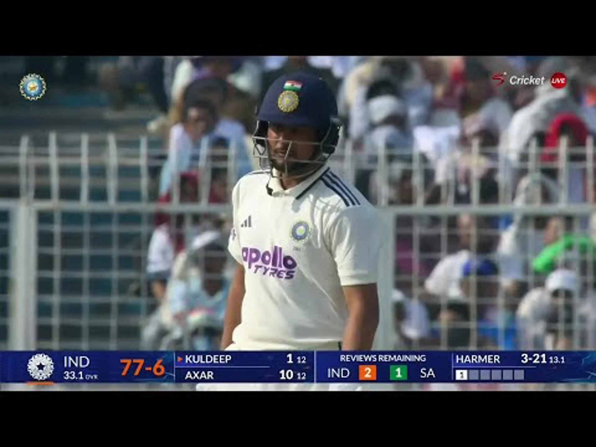 India v South Africa | 1st Test | 3rd day | Simon Harmer 4