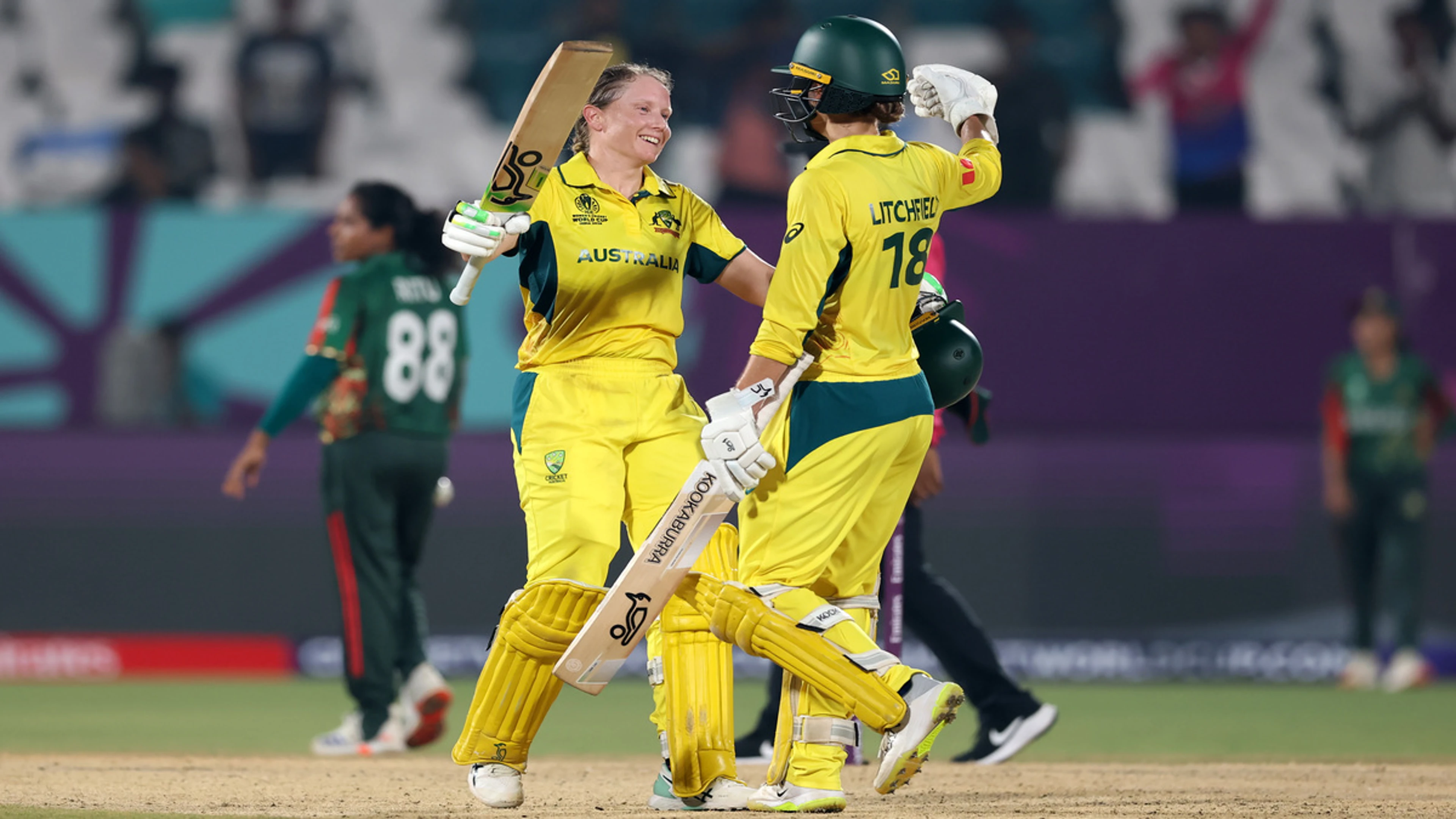 Second Healy ton takes Australia into World Cup semis