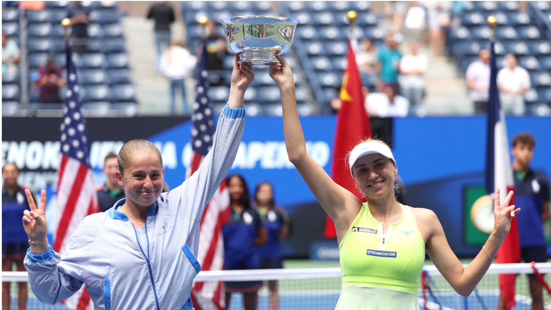 Ostapenko and Kichenok win US Open women's doubles title