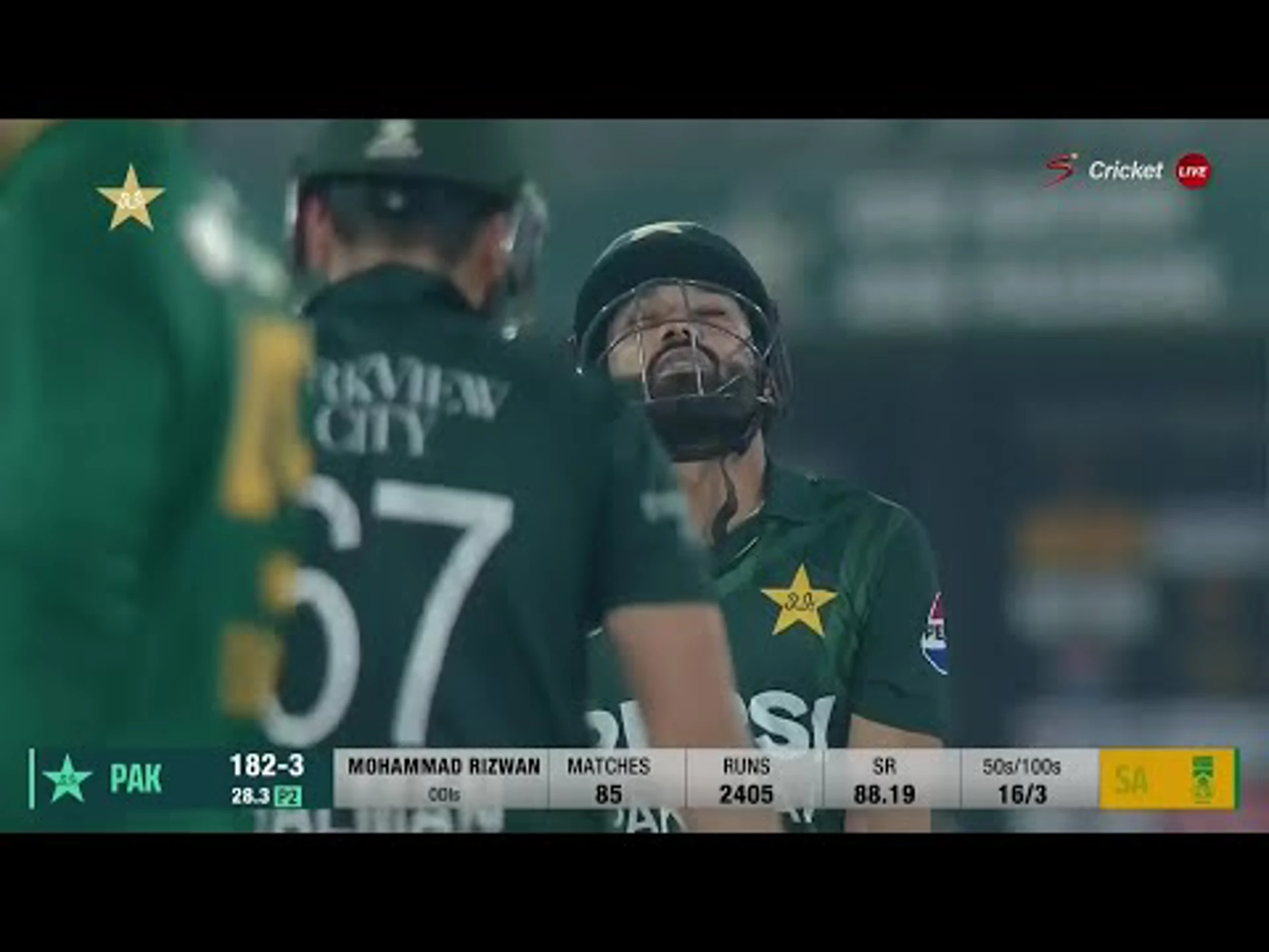 Mohammad Rizwan with 58 Runs in the 2nd Inning vs. South Africa