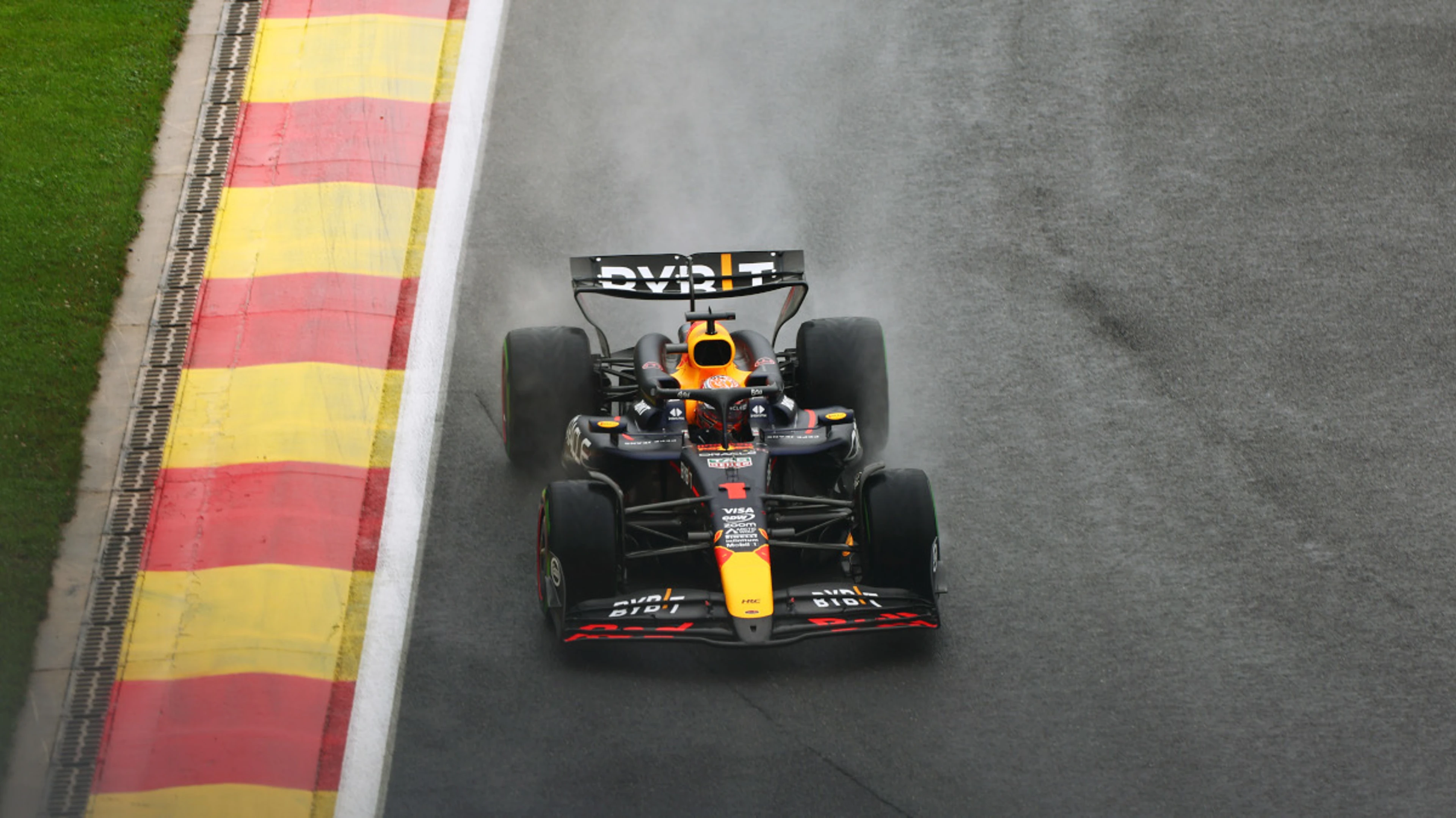 Verstappen on top in Belgium after rainy third practice