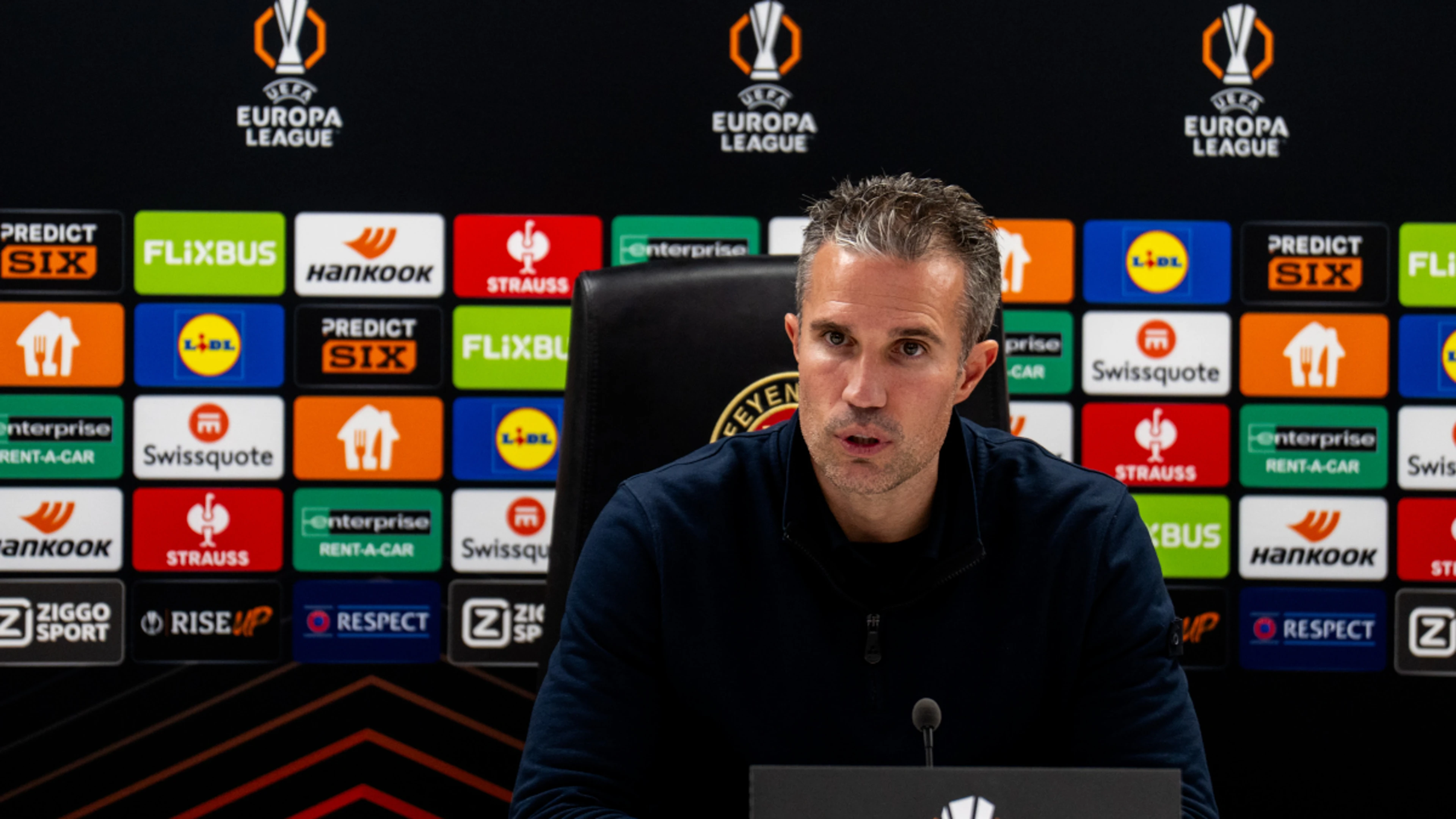 Van Persie defends decision to give senior debut to son Shaqueel in Europa League loss