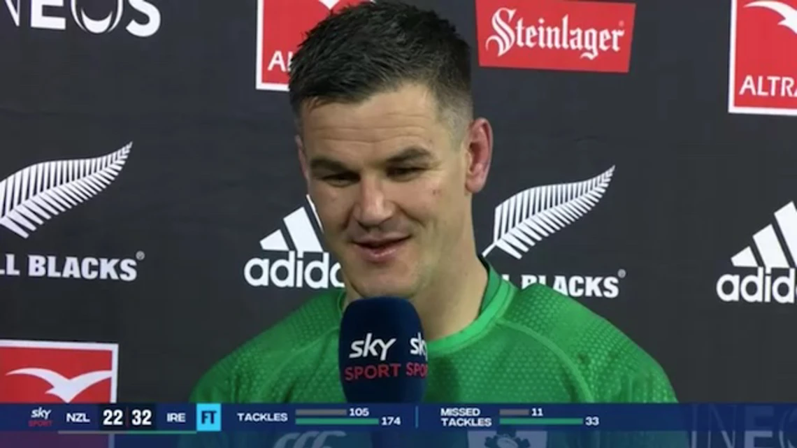 All Blacks International Rugby | New Zealand v Ireland | Post-match interview with Johnny Sexton