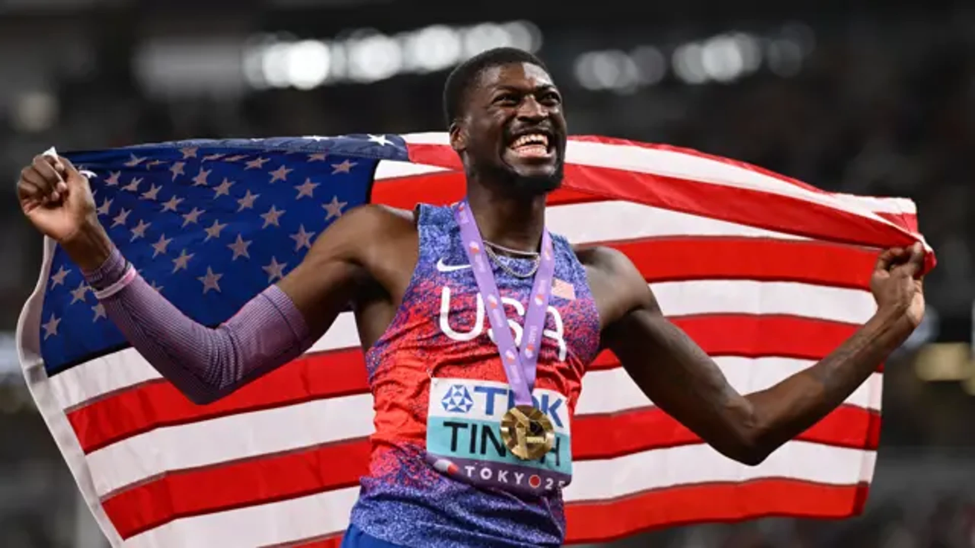 USA! USA! Tinch captures world 110m hurdles gold