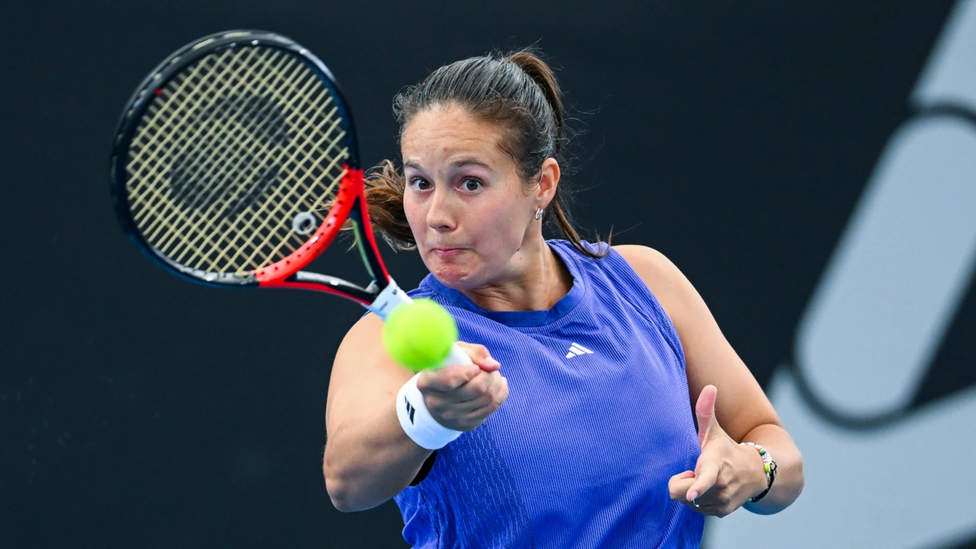 Kasatkina rolls into Adelaide second round as Vekic crashes