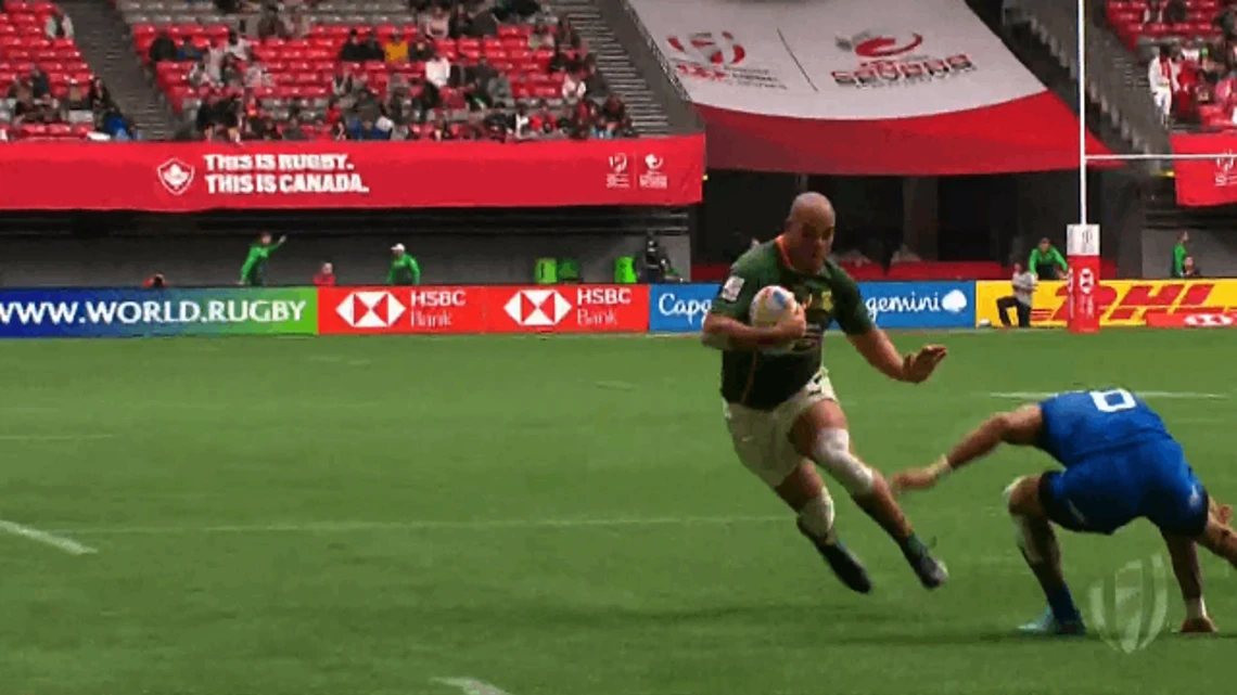 World Rugby HSBC Sevens Series Vancouver | Cup QF2 | South Africa v Samoa | Highlights