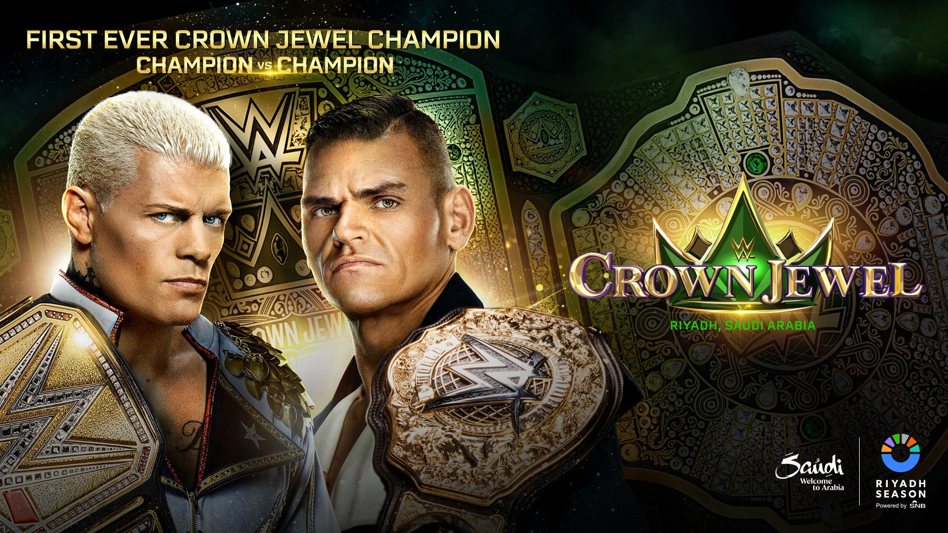 Champion vs. Champion: Who will be the first-ever Crown Jewel Men's Champion?