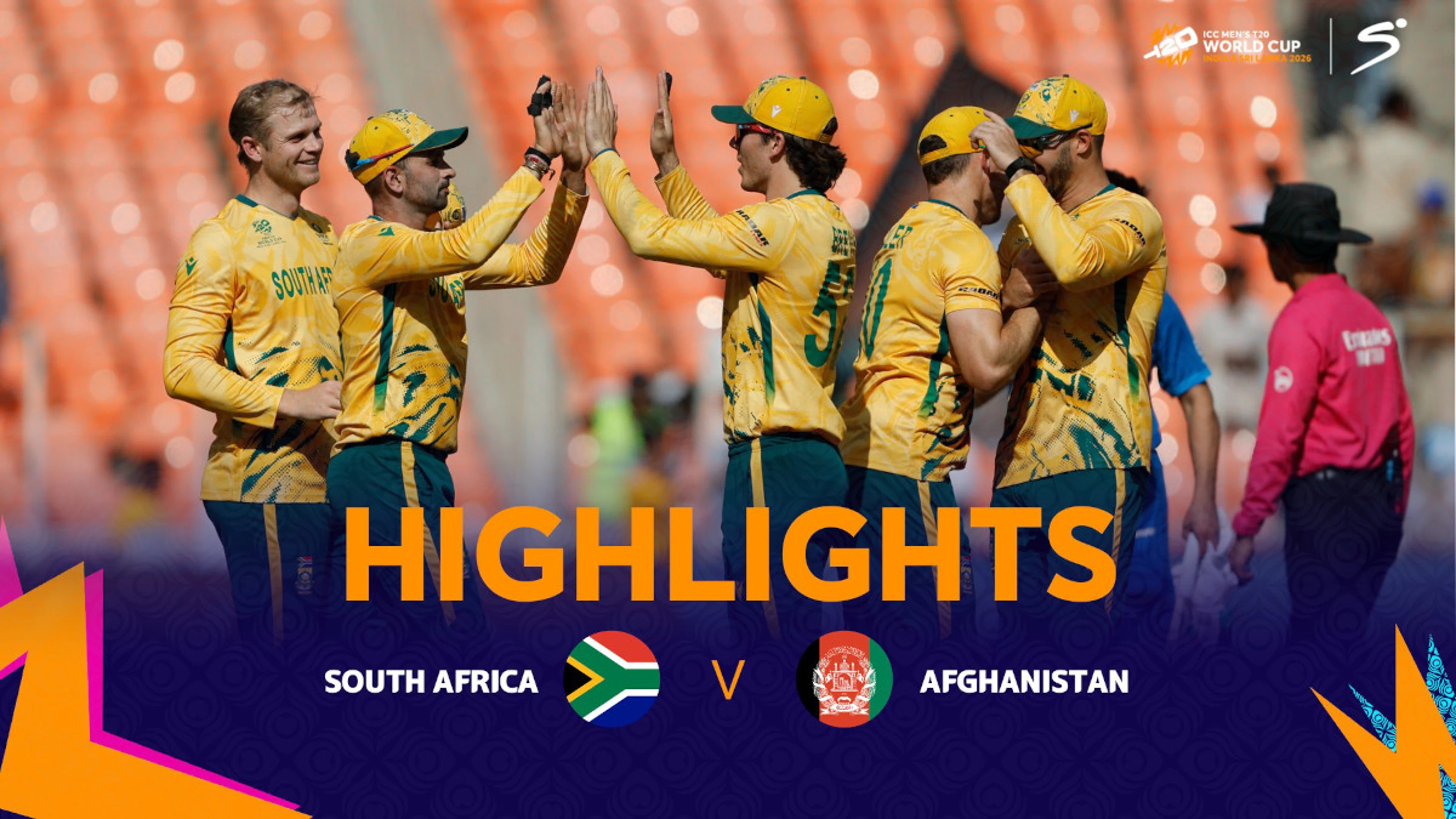 South Africa v Afghanistan | Match Highlights | ICC T20 World Cup Group D