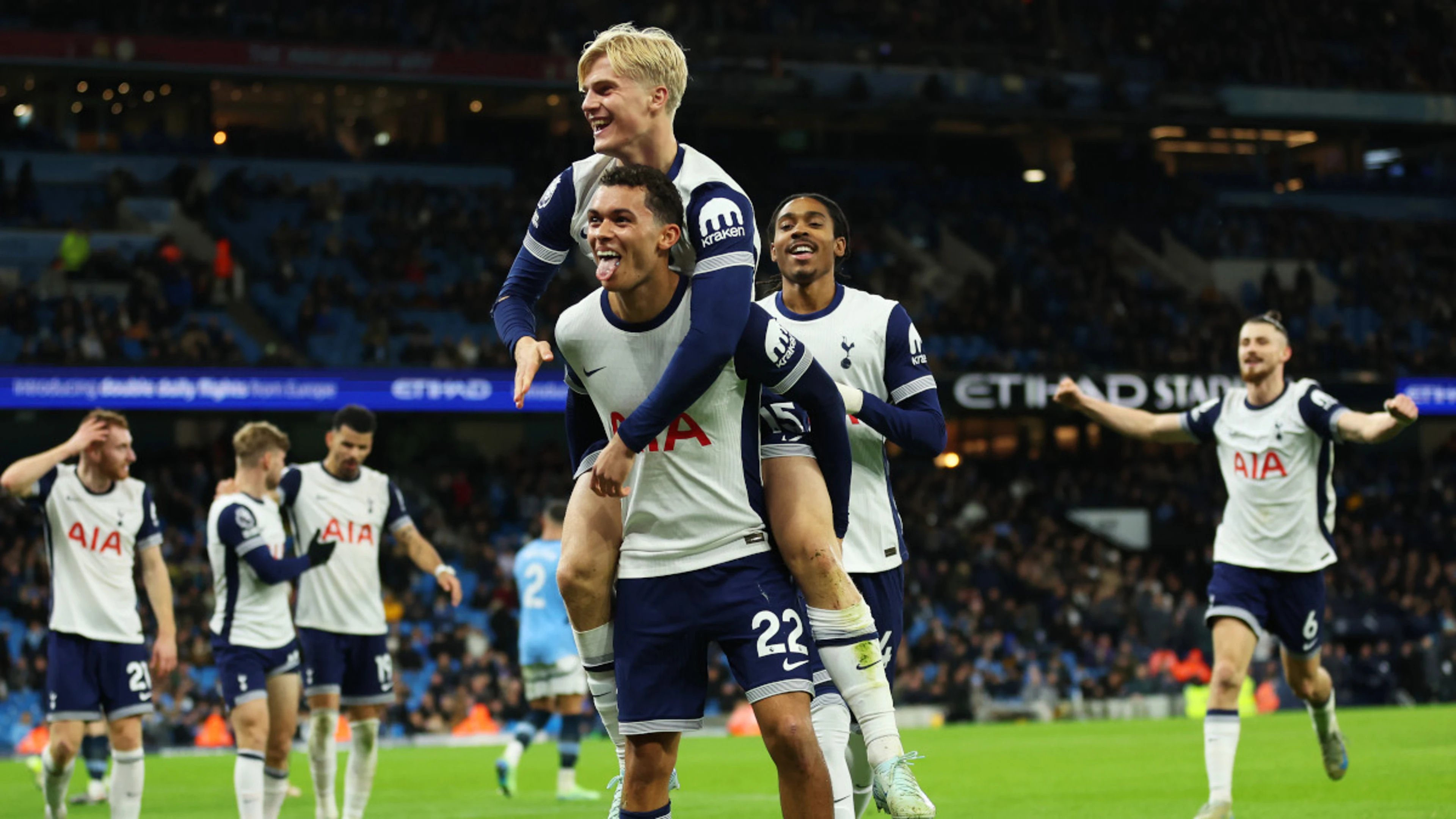 City's long unbeaten run at home ends with shock loss to Spurs