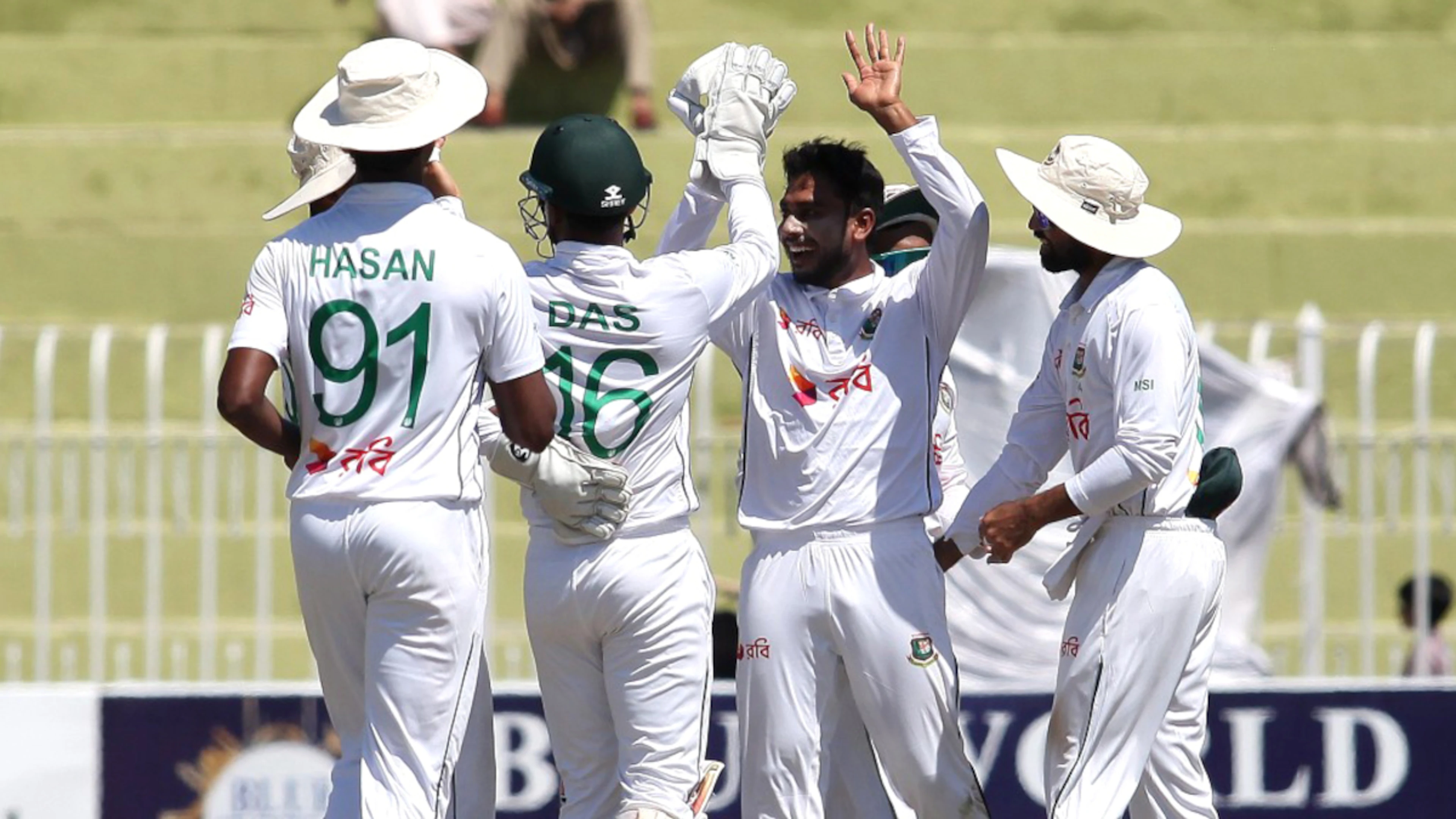 DAY 4: Rain halts Bangladesh victory bid after Hasan, Nahid demolish Pakistan