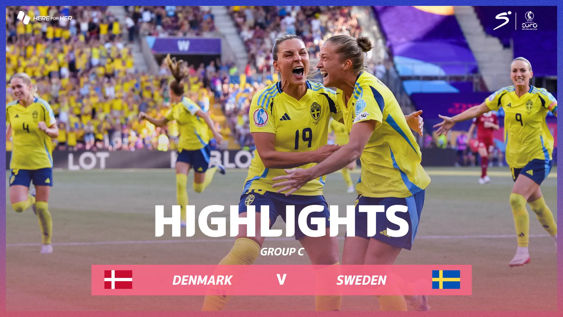 Denmark v Sweden | Match Highlights | UEFA Women's Euro